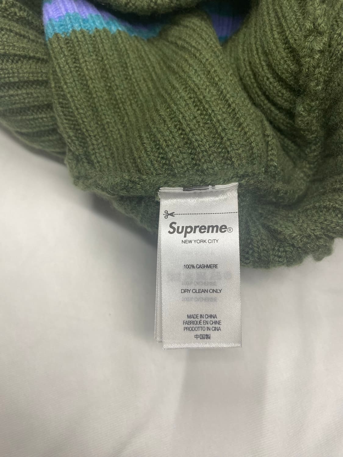 슈프림 스트라이프 캐시미어 비니 상품이미지3