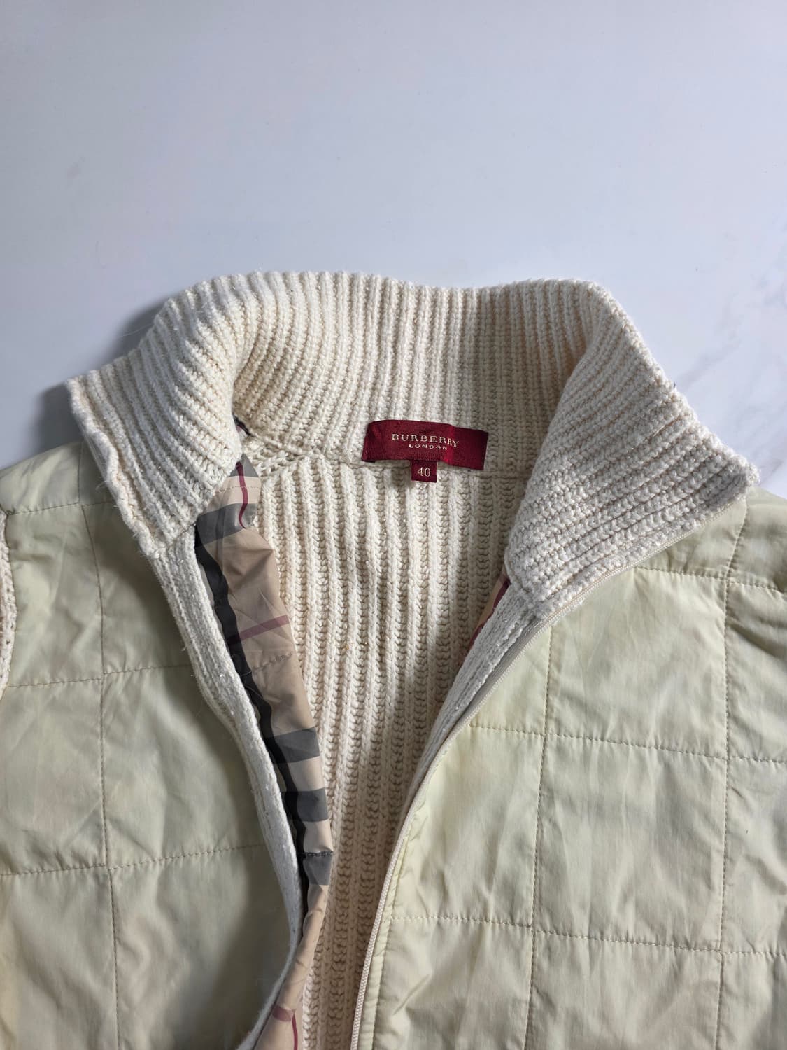 버버리 퀼팅 니트가디건 상품이미지3
