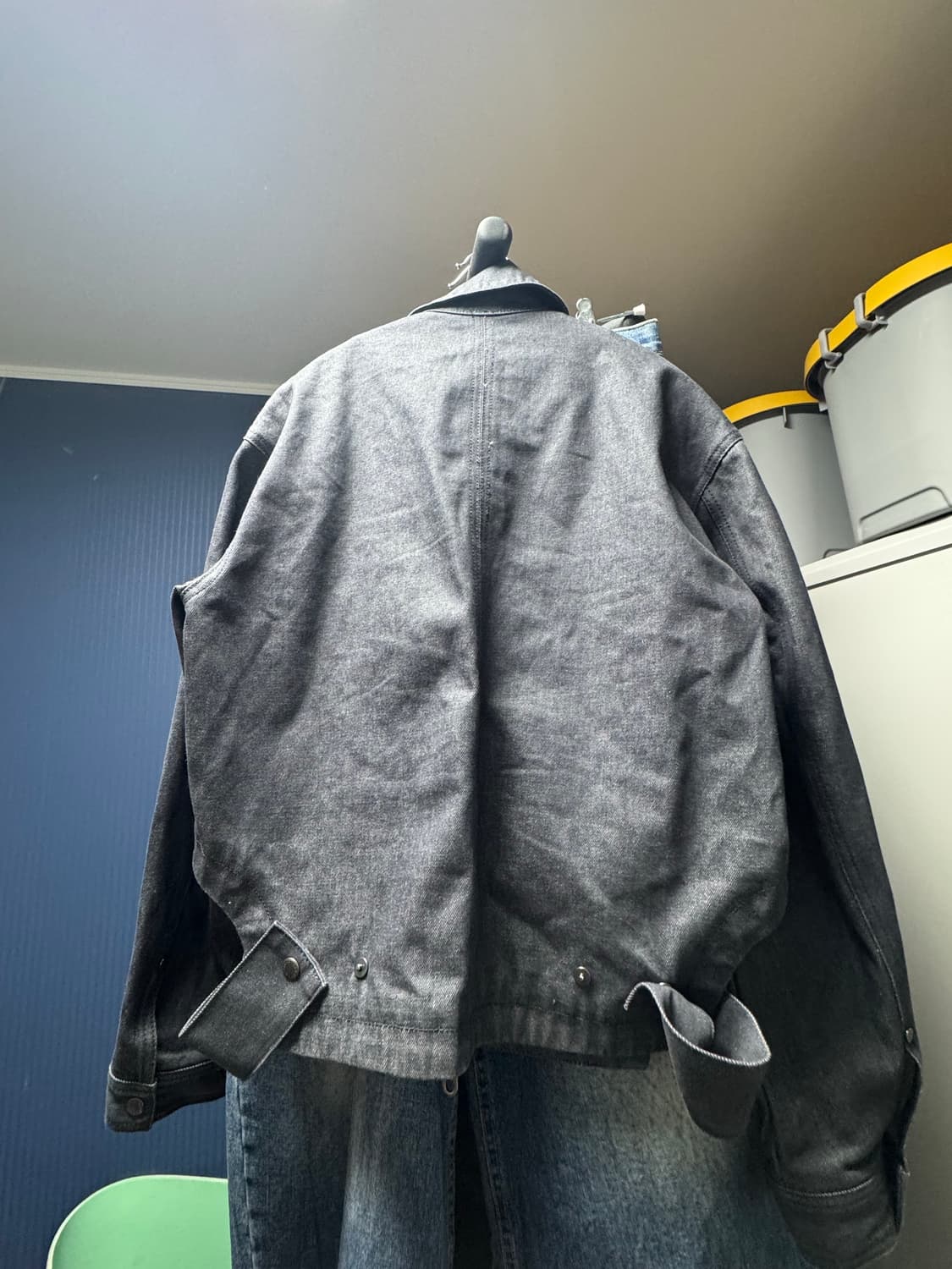 애드오프 SIDE TAP 데님 자켓 그레이 s 상품이미지3