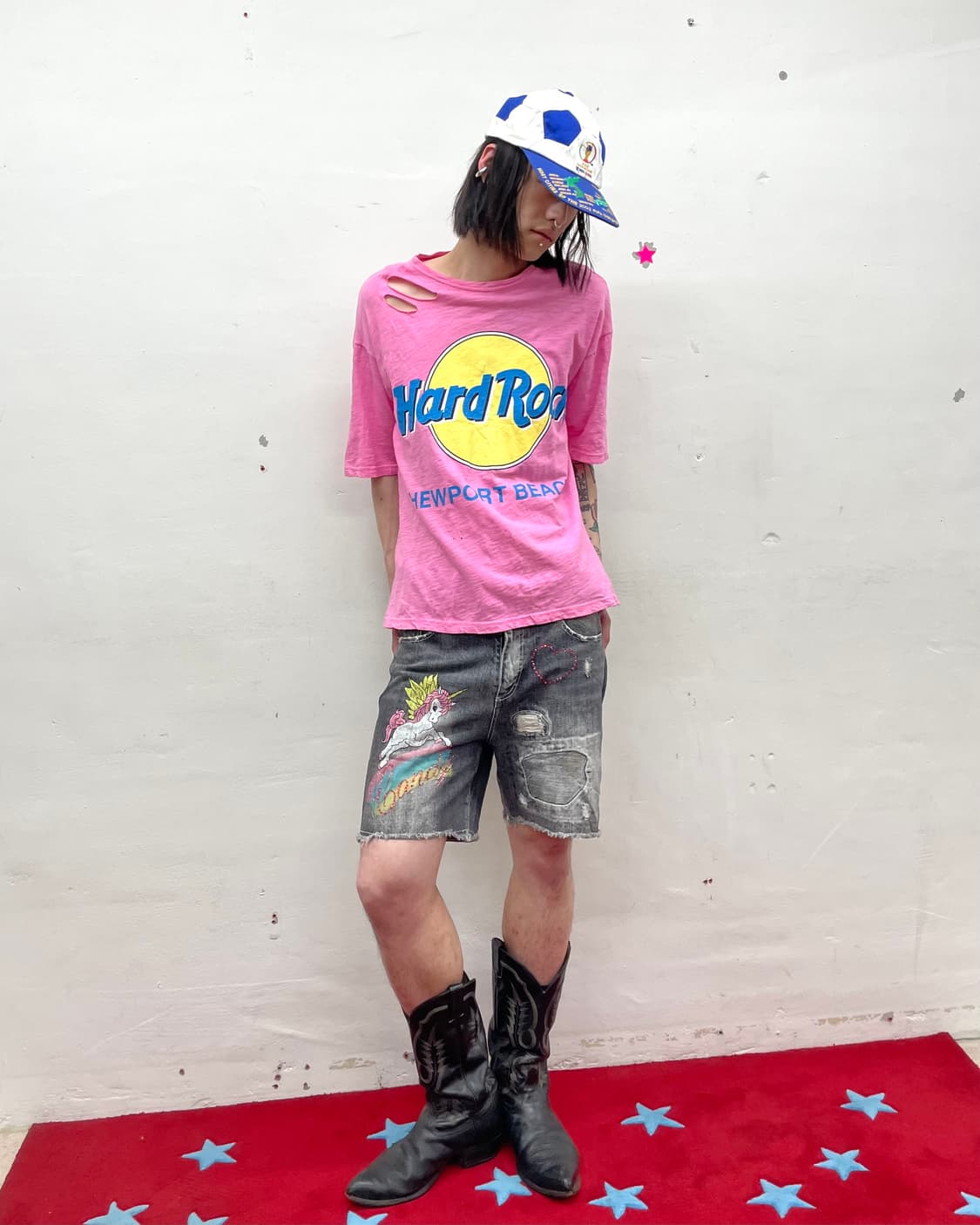 Unicorn heart damage denim shorts  상품이미지10