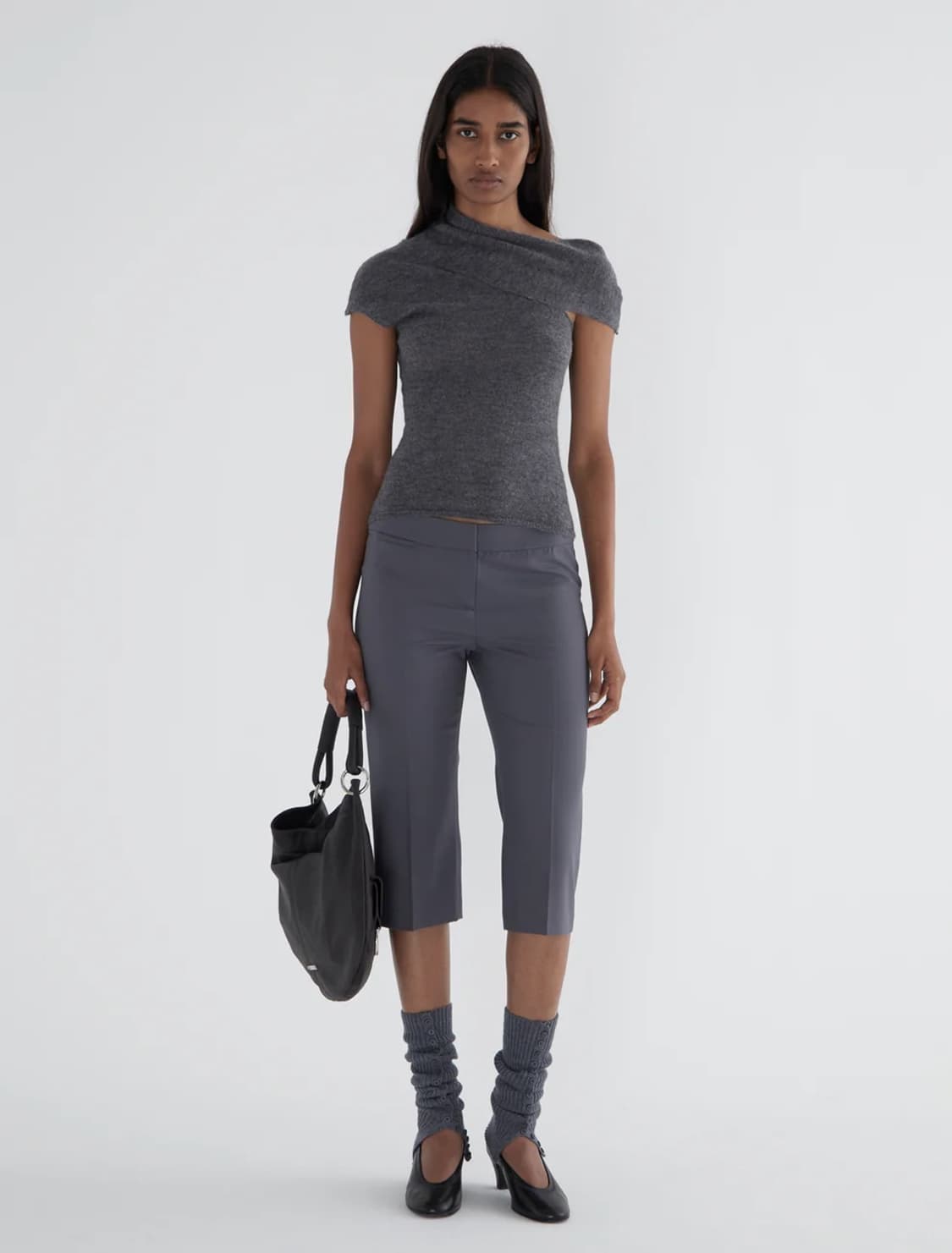 [36,38]팔로마울 Raul 카프리 팬츠/그레이 상품이미지1