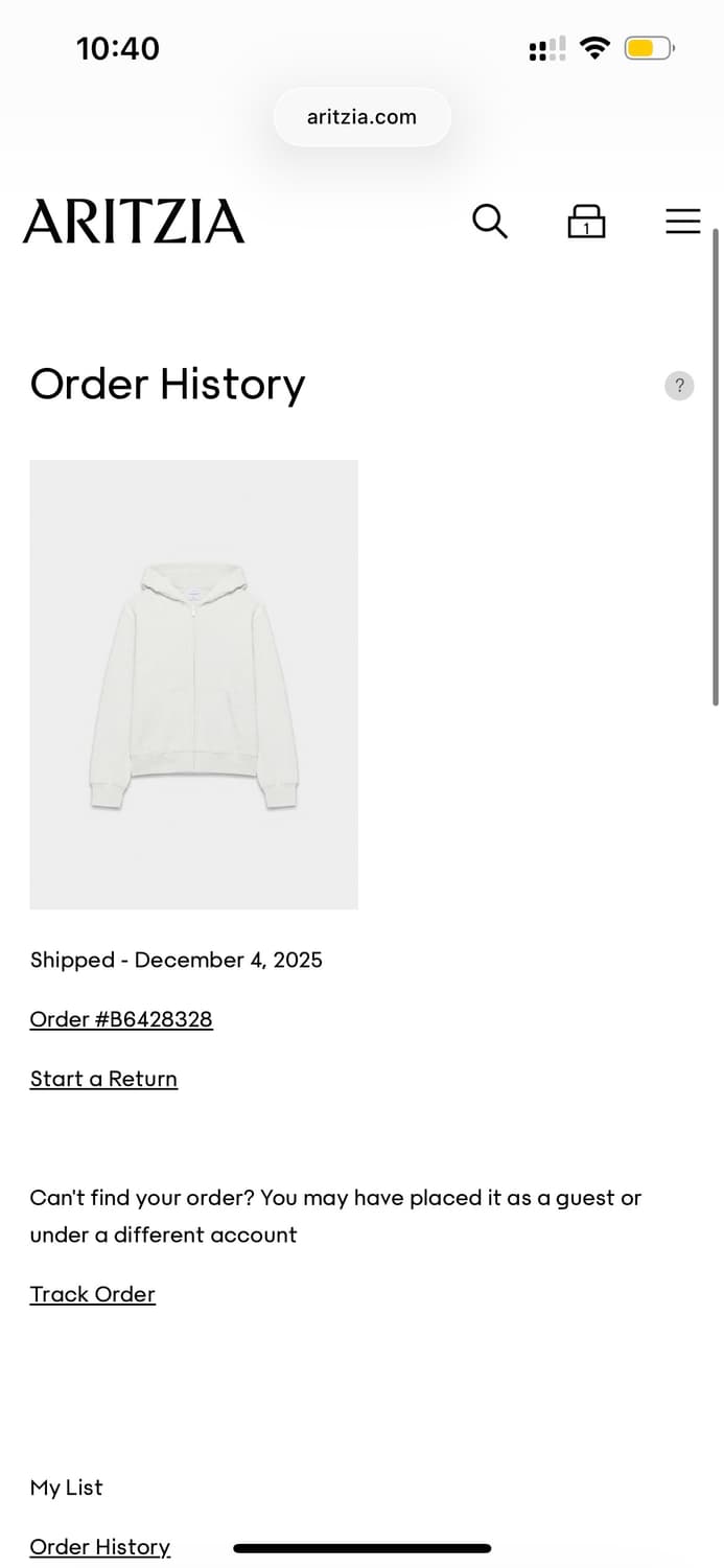 Aritzia cozy fleece zip hoodie 상품이미지2