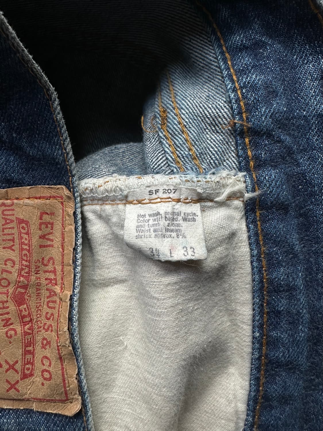 70s USA 빈티지 리바이스 501 66전기 셀비지 데님 팬츠 상품이미지9