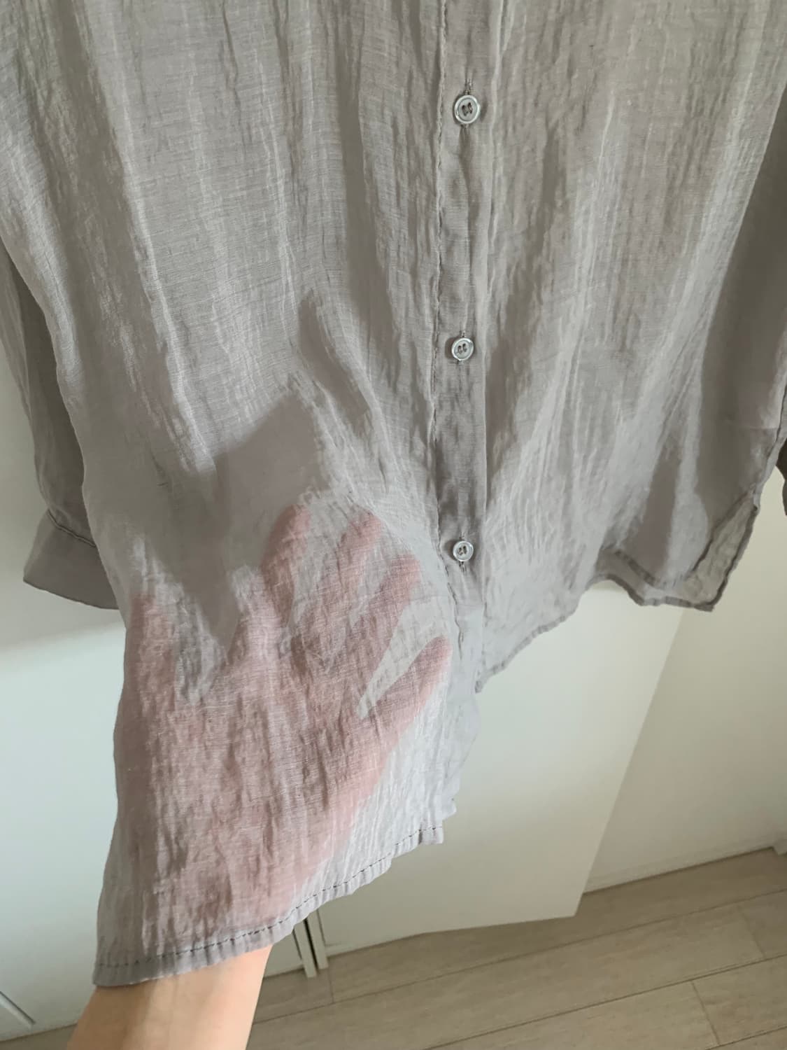 밀크 그레이 셔츠 상품이미지2