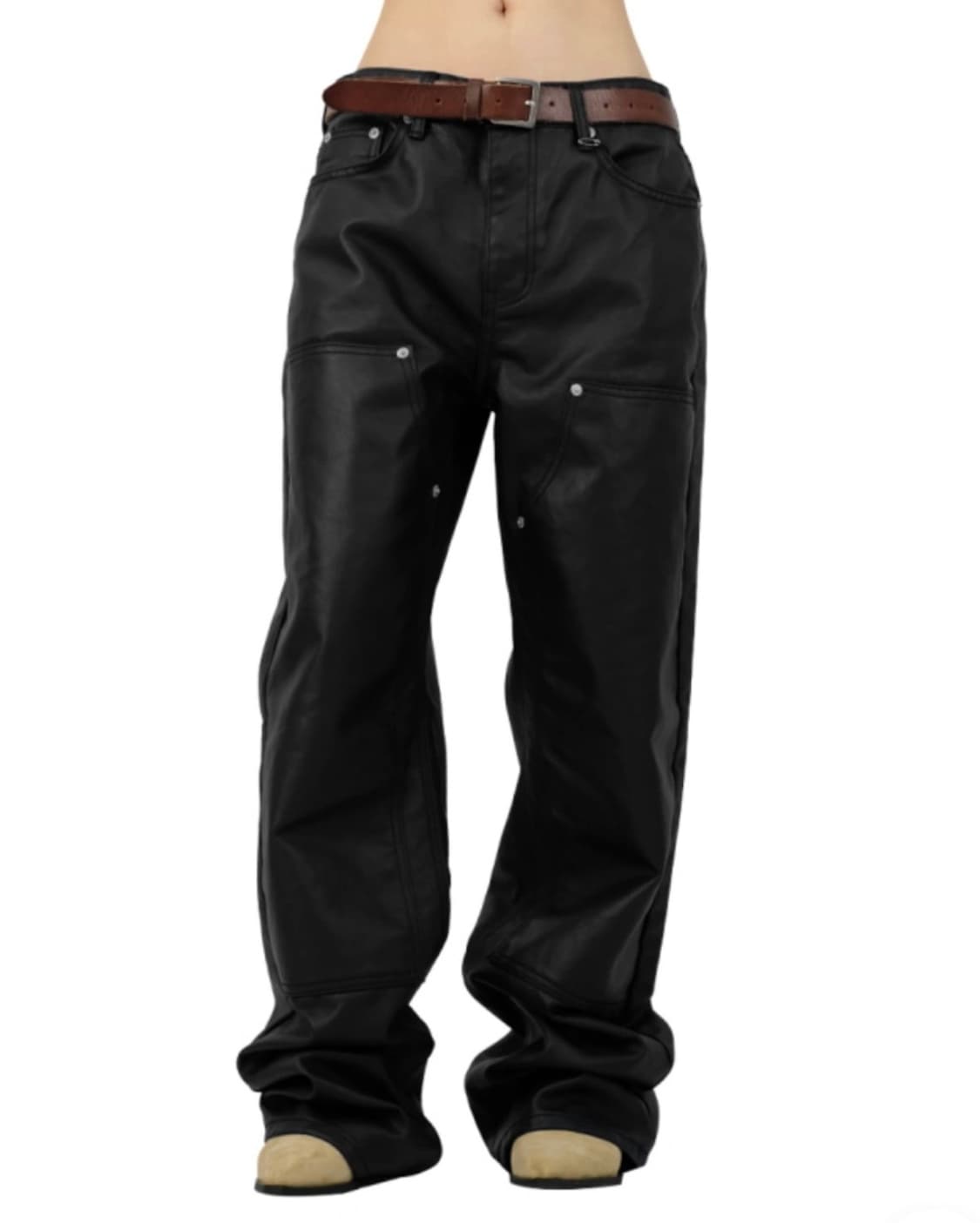 레더 팬츠 상품이미지1