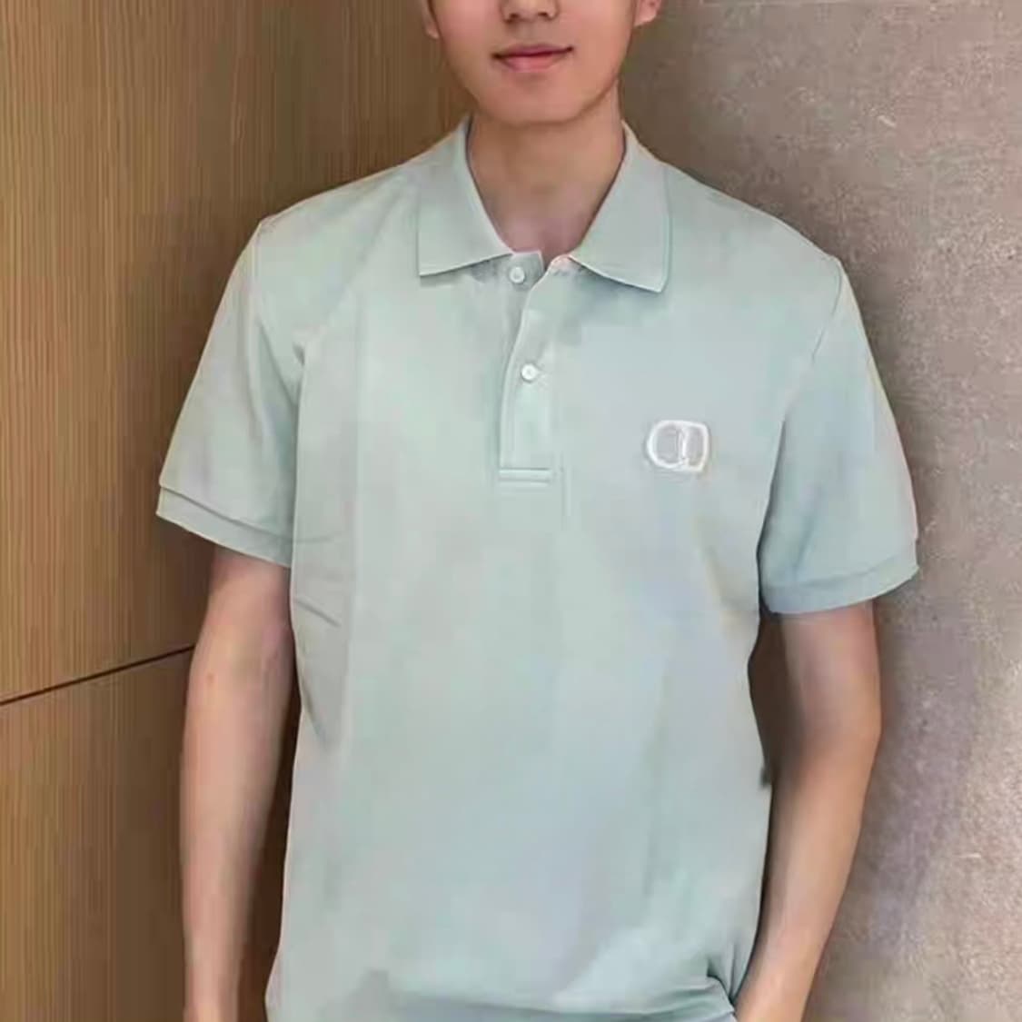 [S+급/3XL] 디올 CD 로고 아이콘 반팔 카라티 그린 상품이미지8