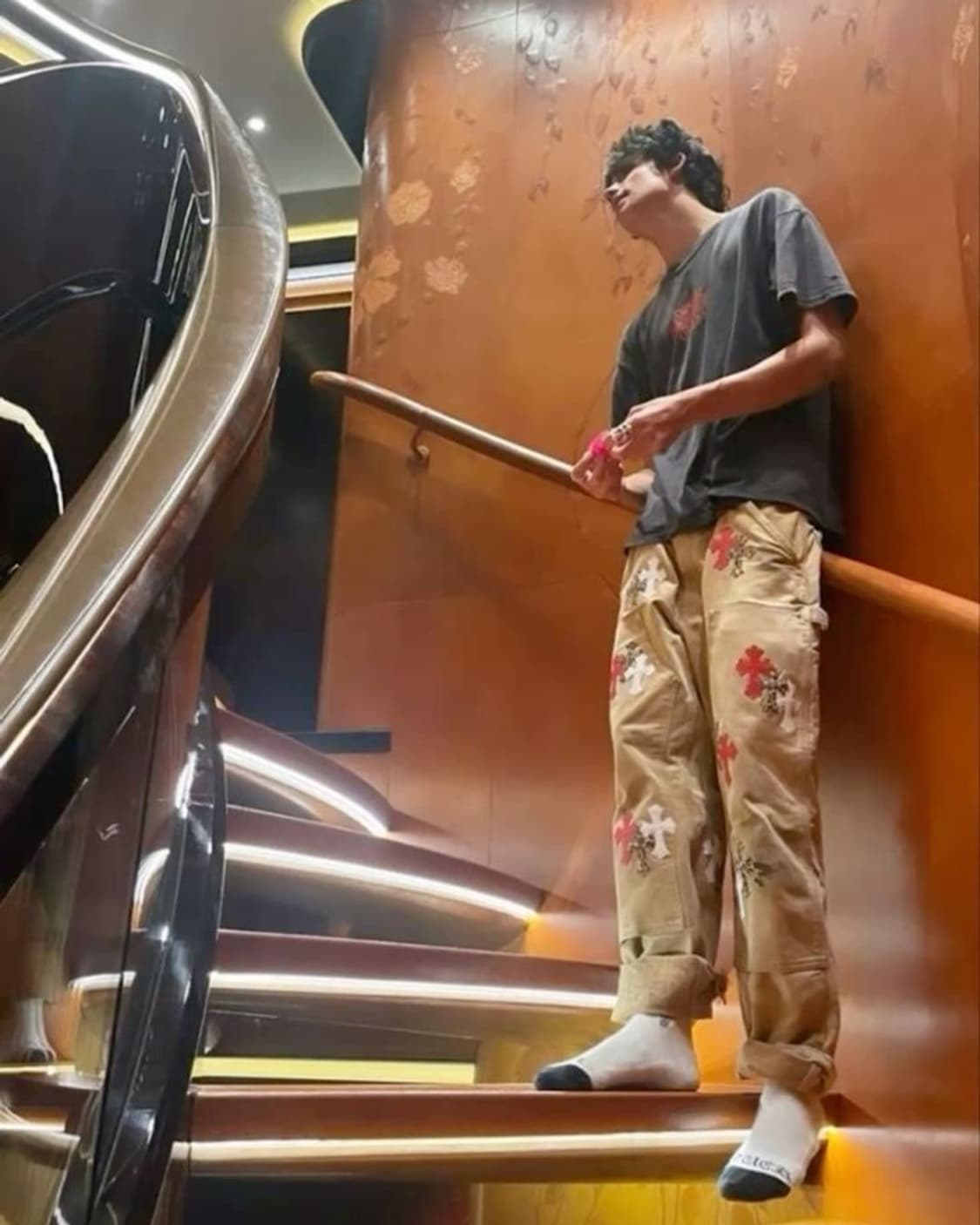 빈티지 할리데이비슨 스컬크로스 반팔티 상품이미지2