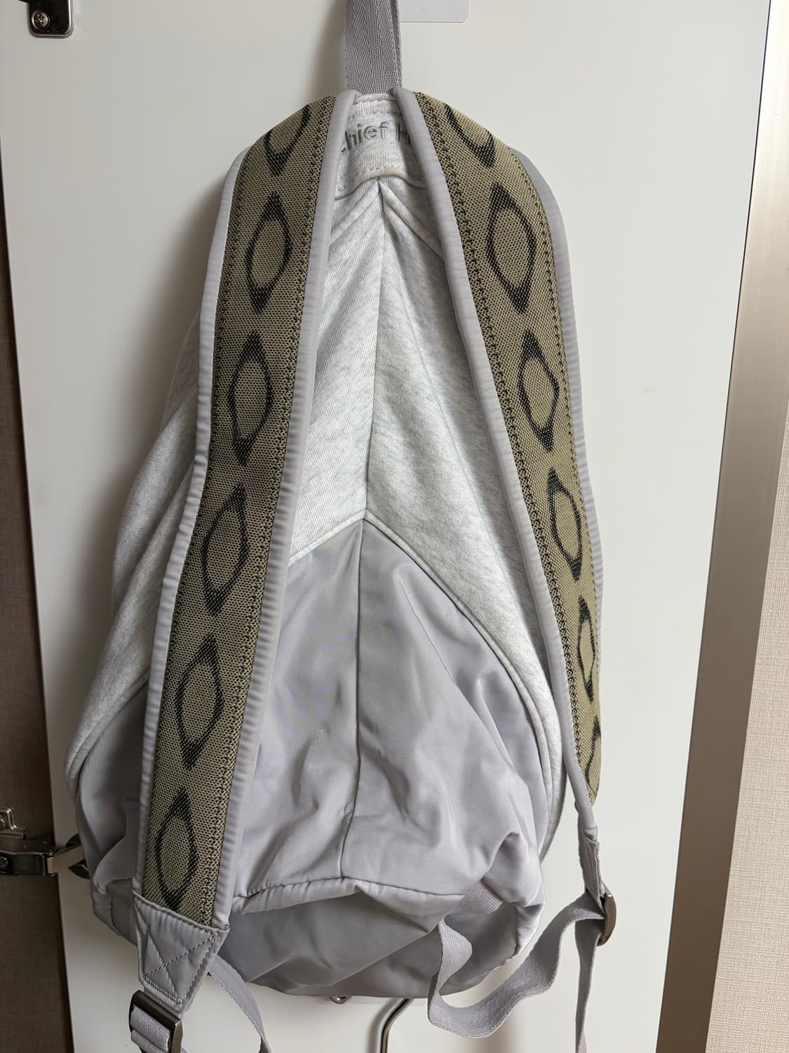 미스치프 드로우스트링 더플백 라이트 멜란지 그레이 백팩 상품이미지2