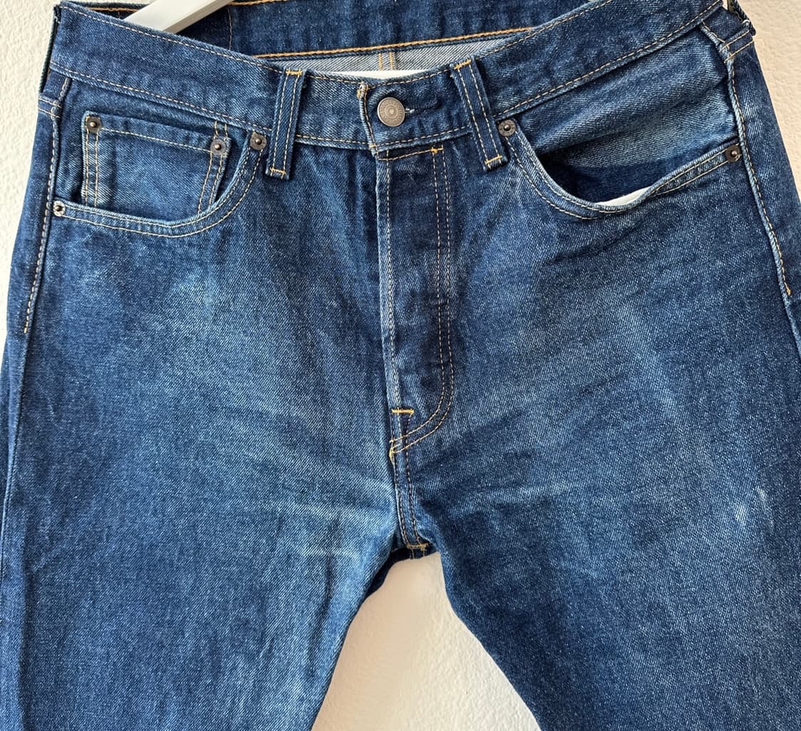 [32x30] 리바이스 501 버튼플라이 블루 데님 상품이미지4