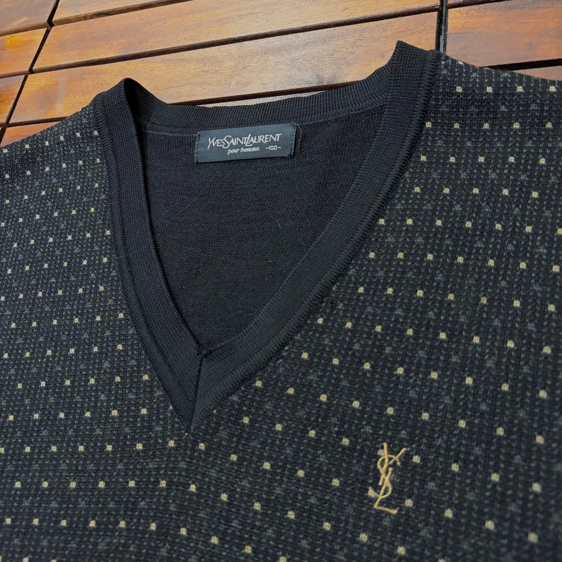 90s 입생로랑 니트 베스트 (L) 상품이미지3