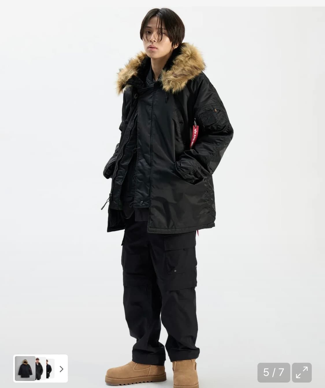 [XXL] 알파인더스트리 N3B 블랙 야상 패딩 상품이미지2