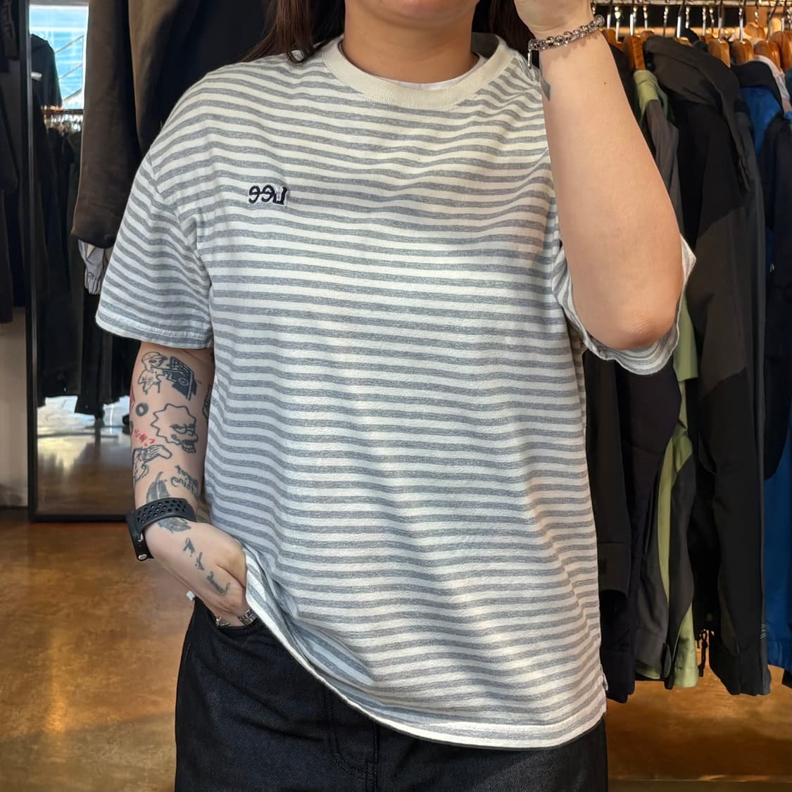 Lee 단가라 반팔 티셔츠 상품이미지1