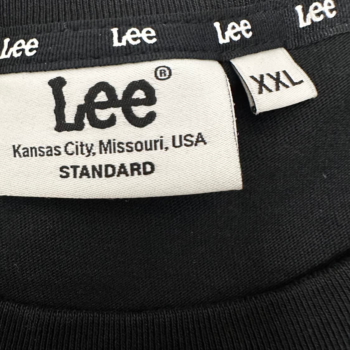 Lee 리 로고 반팔티셔츠 블랙 2XL 상품이미지3