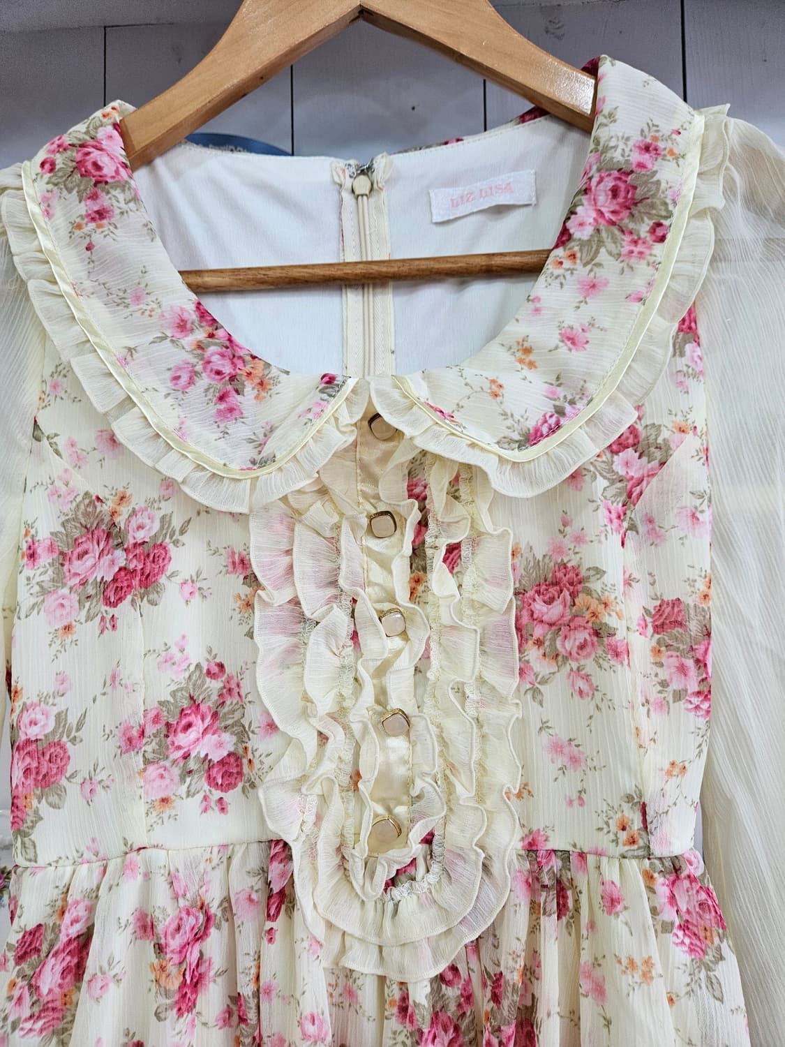 리즈리사(LIZ LISA) 로즈 프릴 쉬폰 원피스 상품이미지4