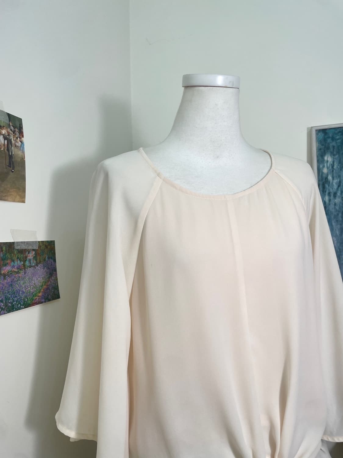 coral ivory bow point fairy blouse 상품이미지6