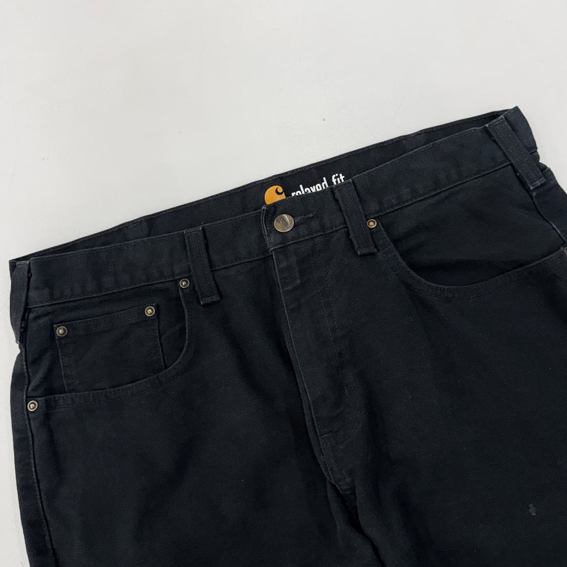 칼하트 OG 덕캔버스 페이딩 워크팬츠 블랙 상품이미지4