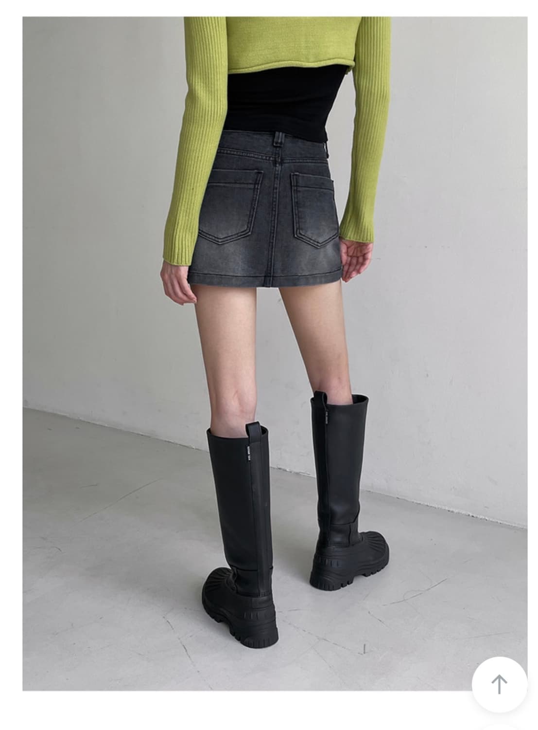 블랙업 로우라이즈 h스커트 새상품 M 상품이미지5