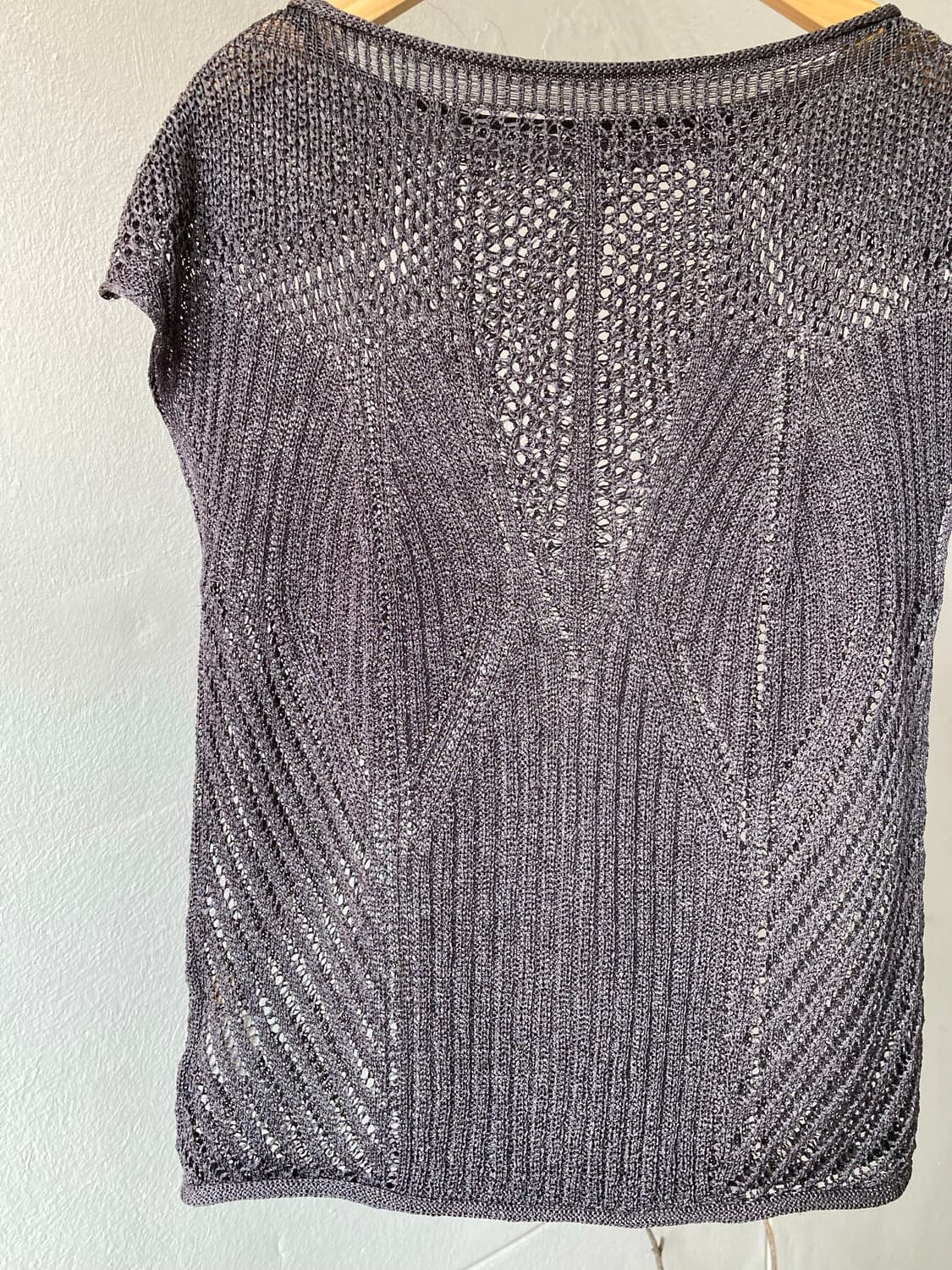 그레이 패턴 넥 포인트 레이어드 베스트 상품이미지6