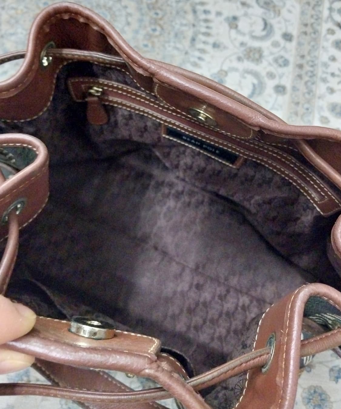 빈폴 체크 소가죽 버킷백  상품이미지6