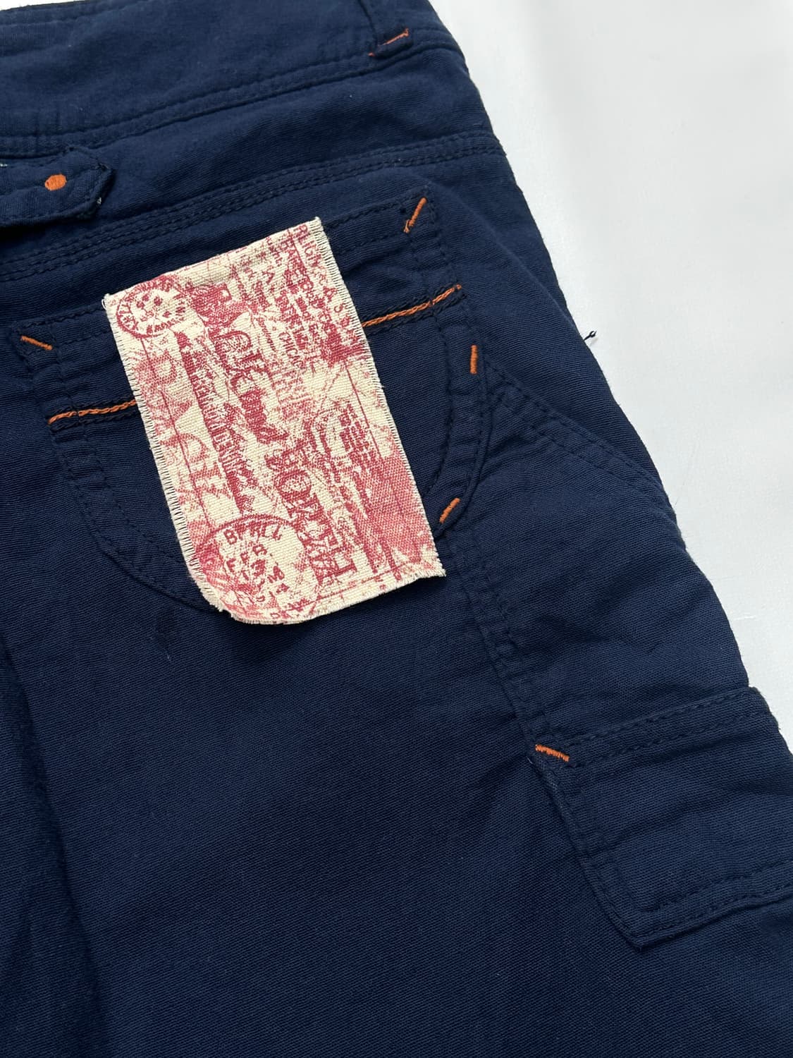 재팬 빈티지 5부 버뮤다 네이비 팬츠 백포인트 아메카지  상품이미지5