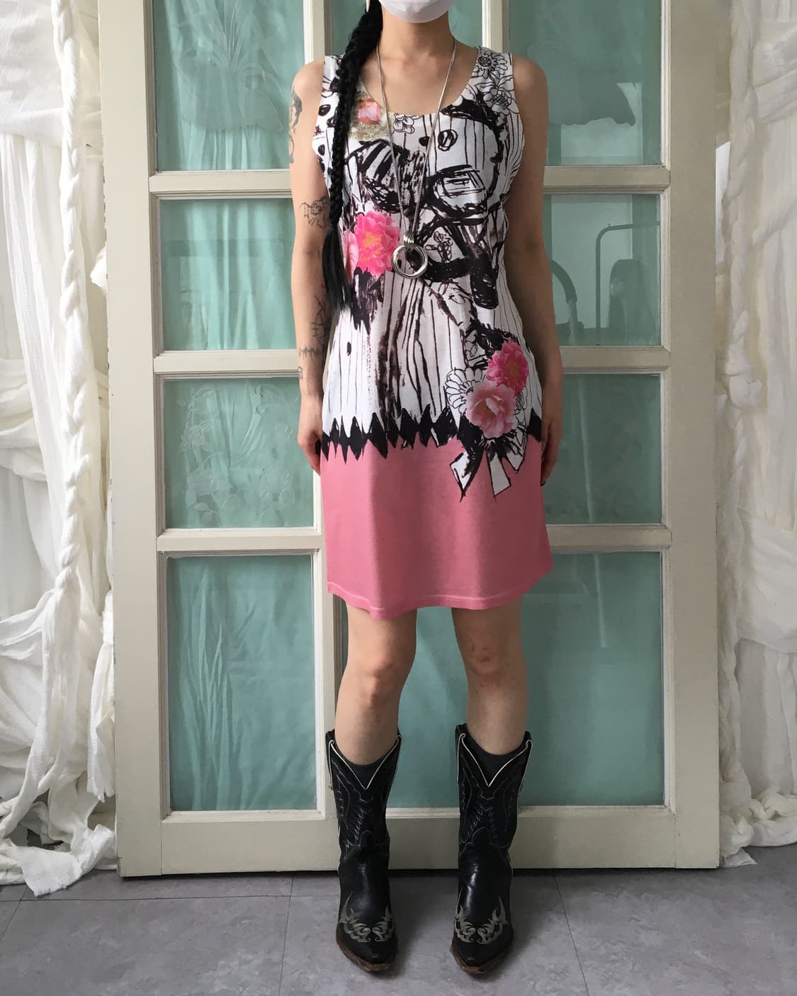 Printing point sleeveless 상품이미지1