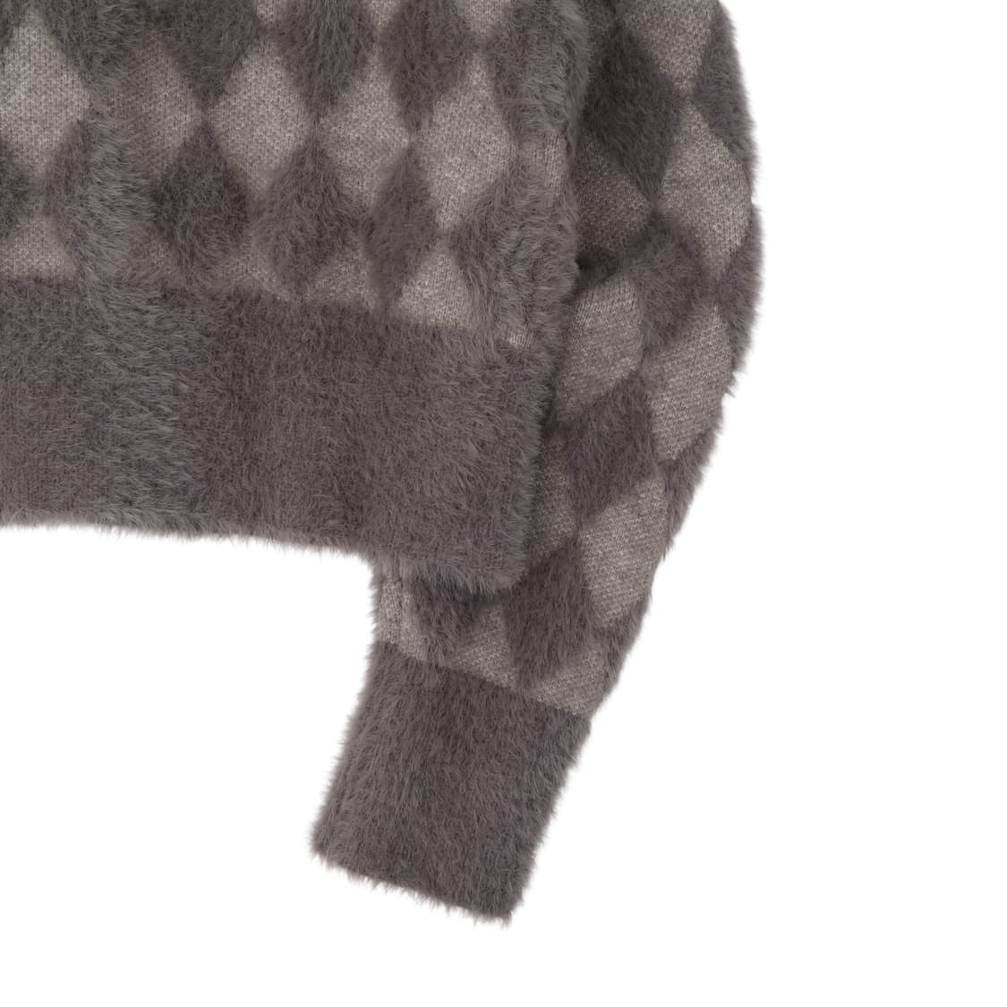 Lee 리 모헤어 아가일 크롭 니트 가디건 상품이미지7