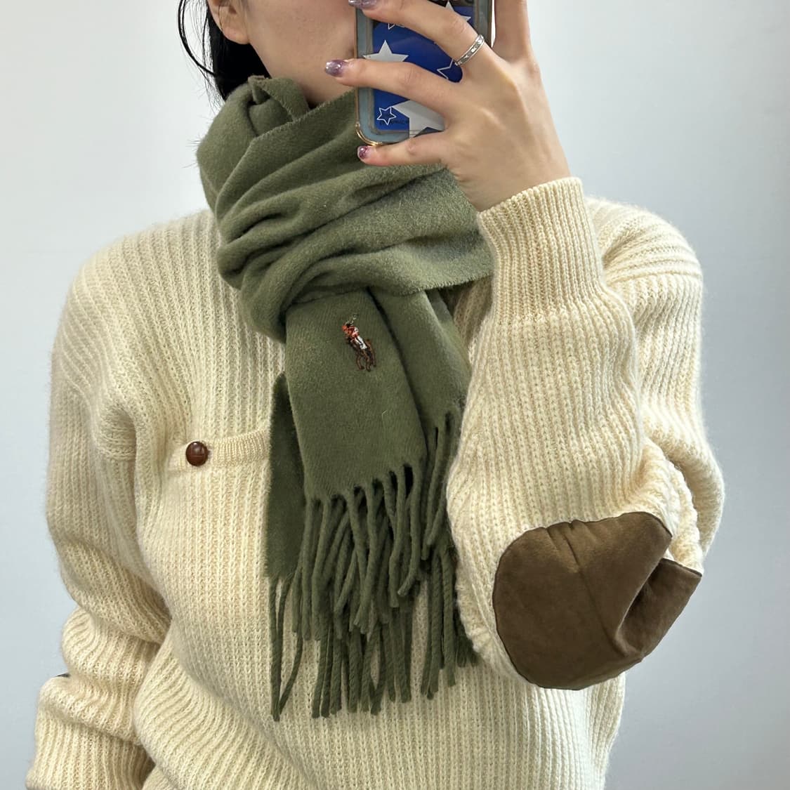 Polo 폴로 멀티포니 카키 목도리 상품이미지2