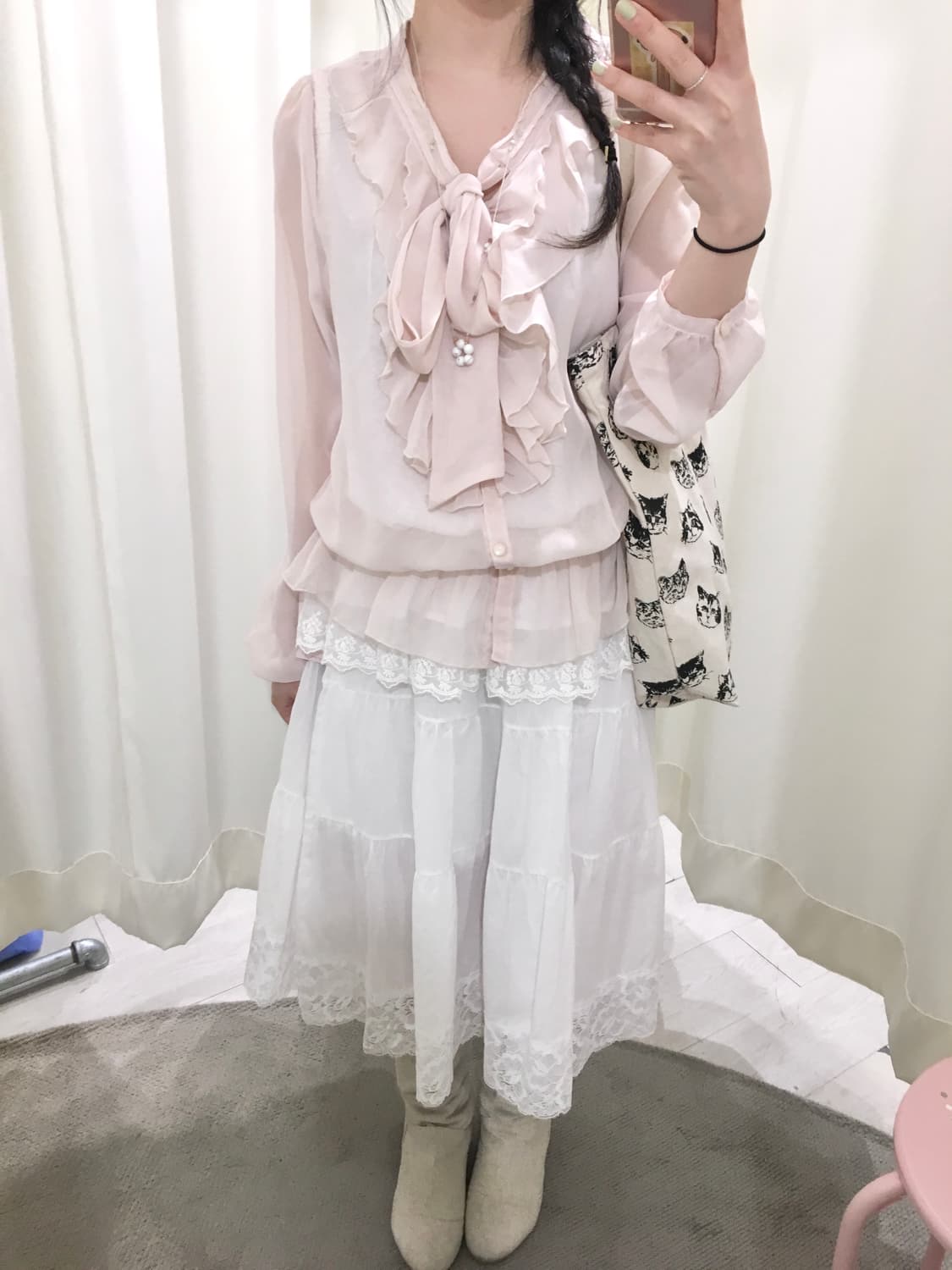 ruffle lace blouse 상품이미지4