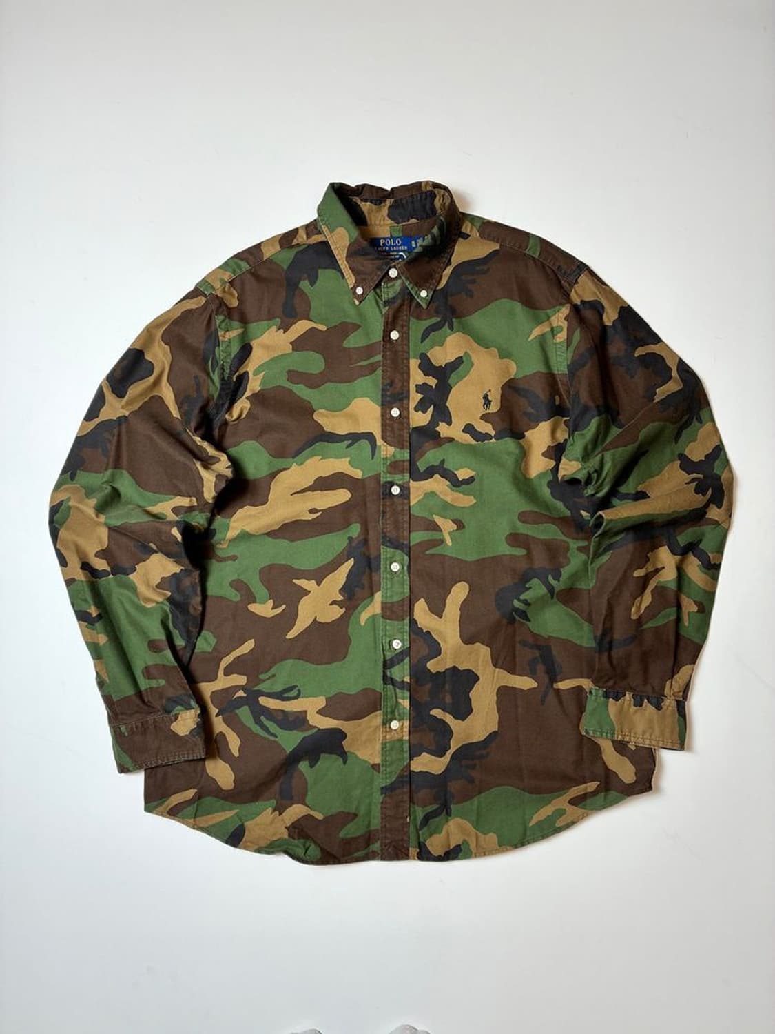 폴로 랄프로렌 큐알 신형 클래식 핏 카모 옥스퍼드 셔츠 PN9119 상품이미지1
