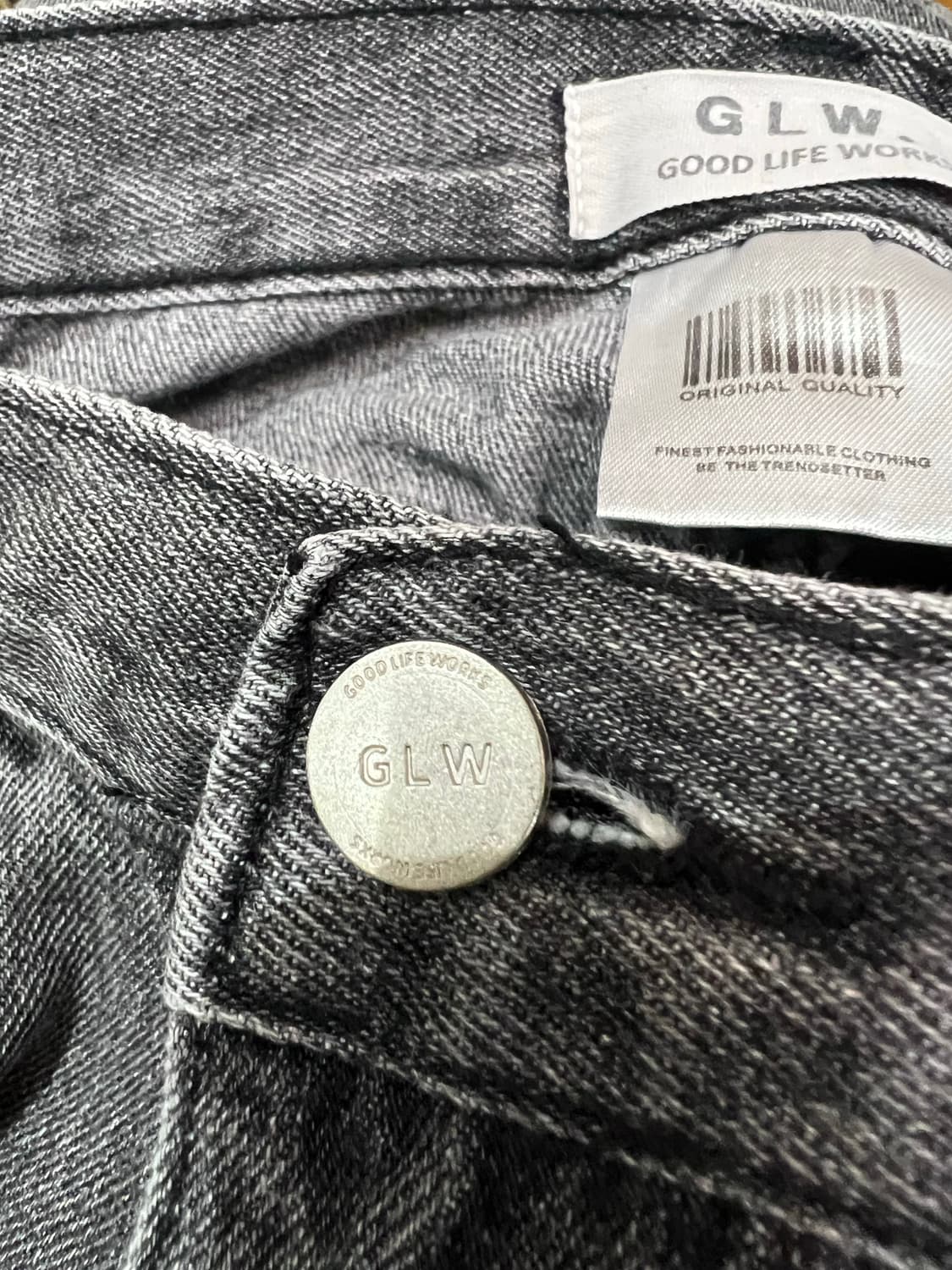 GLW 굿라이프웍스 와이드 데님 그레이 m 상품이미지8
