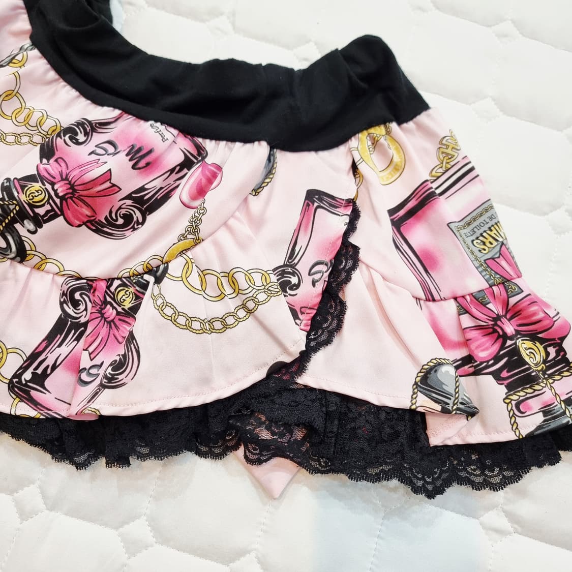 MARS(마즈) 핑크 퍼퓸 빅리본 언발 미니 스커트 상품이미지9