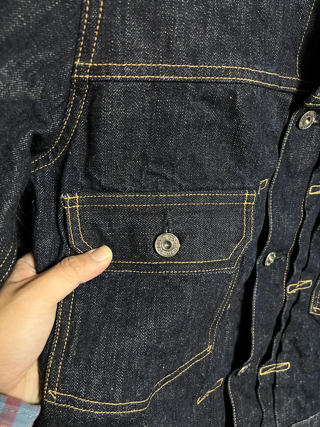 택포25) 버거스플러스 71949 2세대 셀비지 데님자켓 40사이즈 상품이미지5