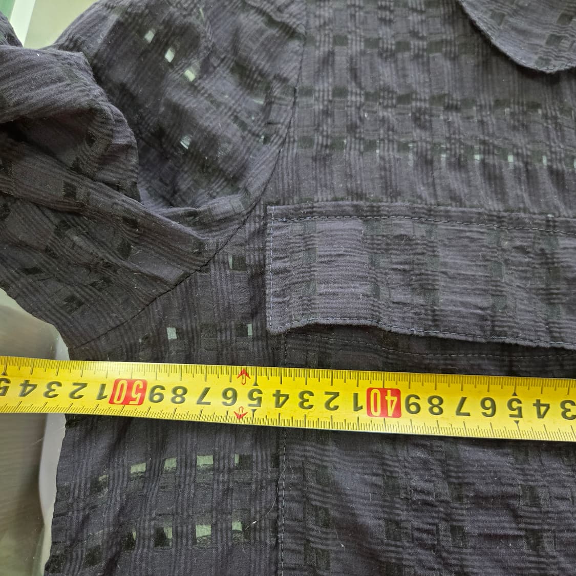 [GIVY] 기비 네이비 시스루 체크 롱셔츠 여성 66 상품이미지9