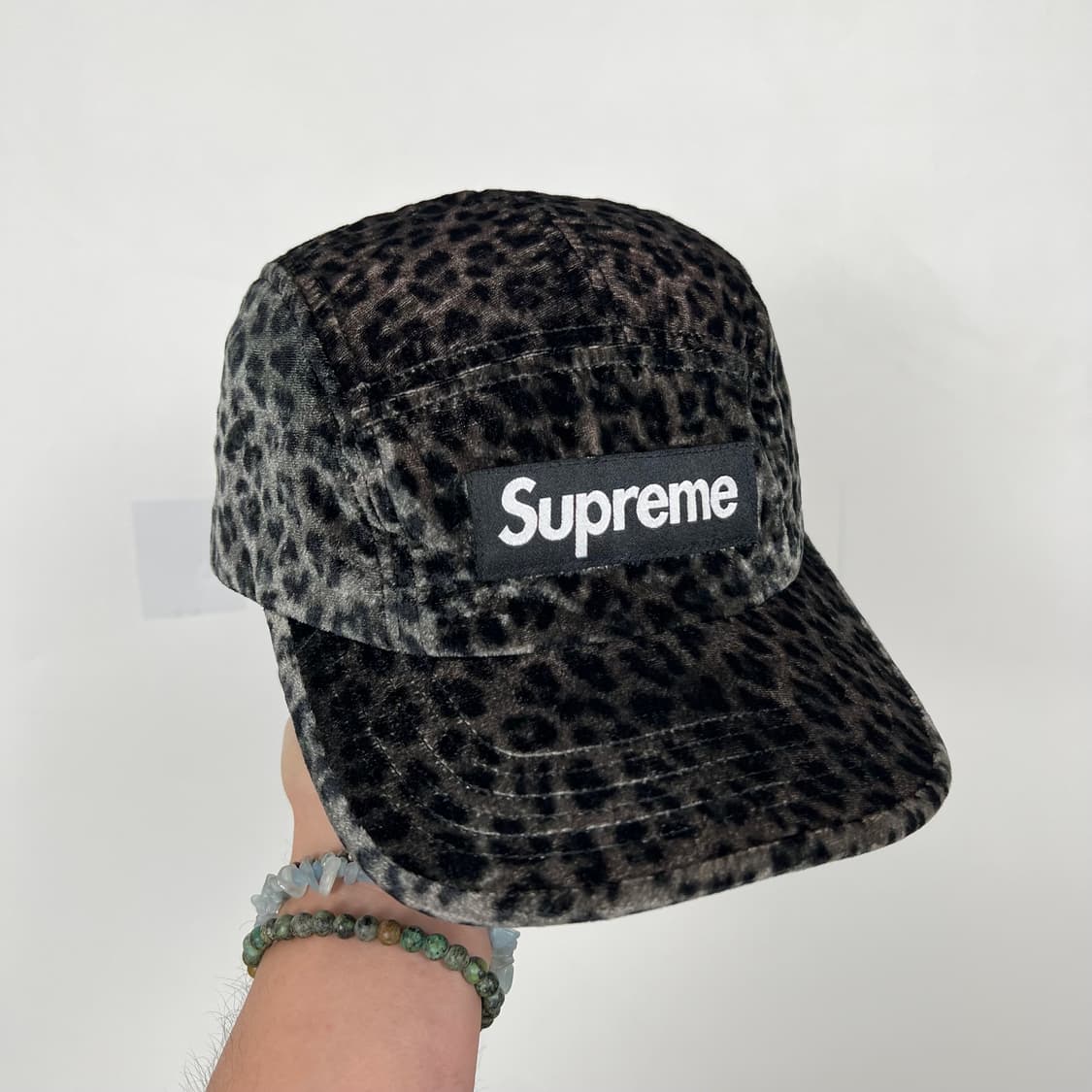 Supreme 슈프림 다크 레오파드 벨벳 캠프캡 상품이미지1