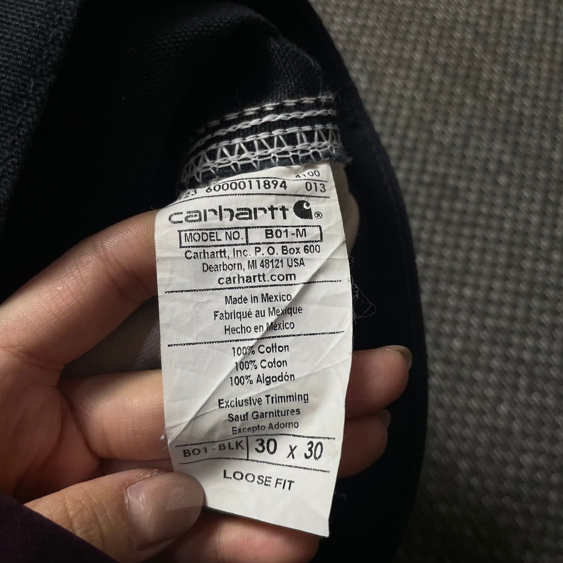 (30) 칼하트 더블니 블랙 포인트 백카고 데님 팬츠 상품이미지7
