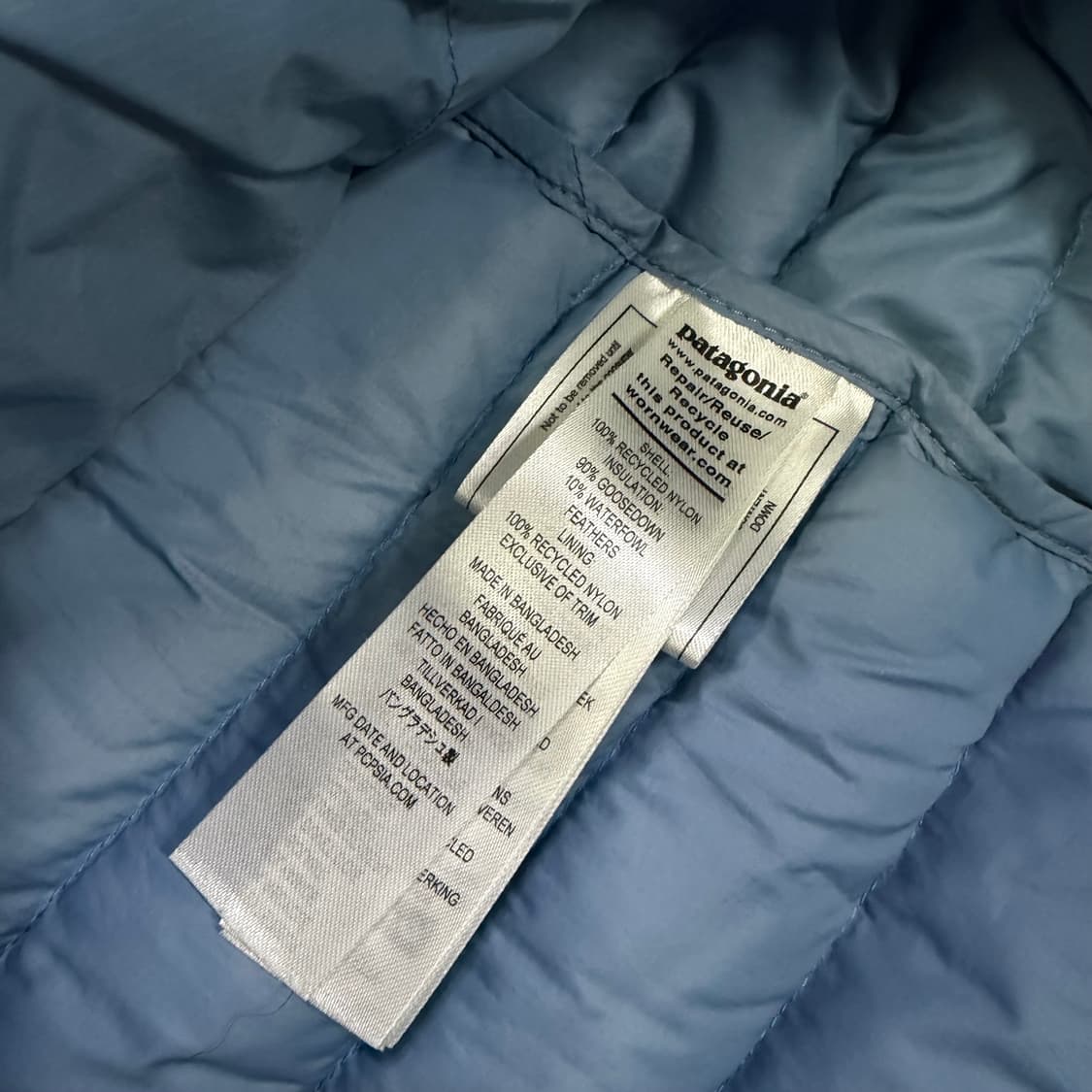 파타고니아(W)다운 서브타이달 블루 경량 패딩 상품이미지4