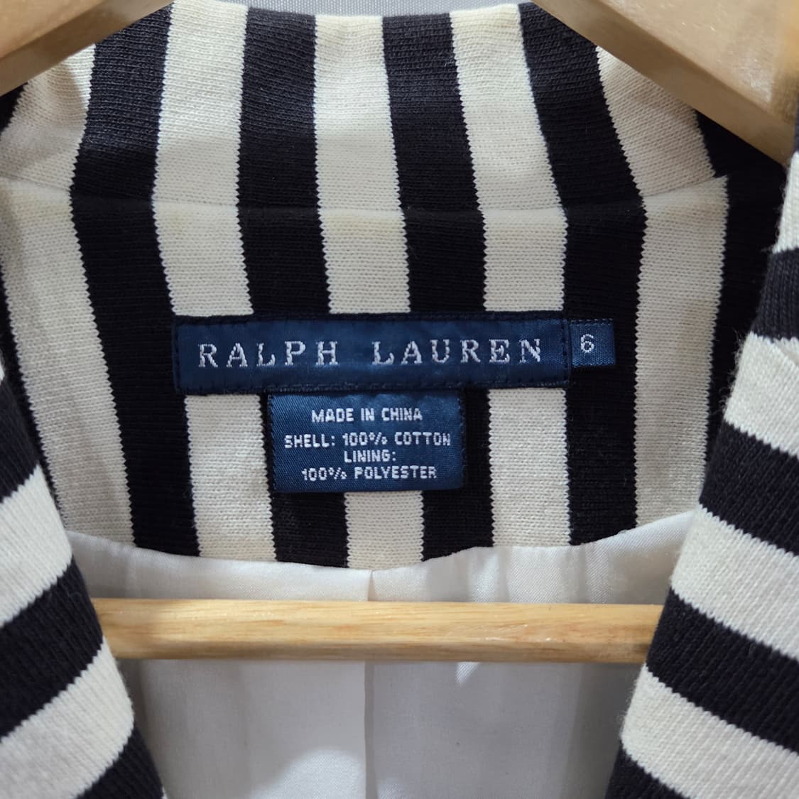 폴로랄프로렌 우먼 스트라이프 코튼 블레이저 자켓 6 상품이미지2