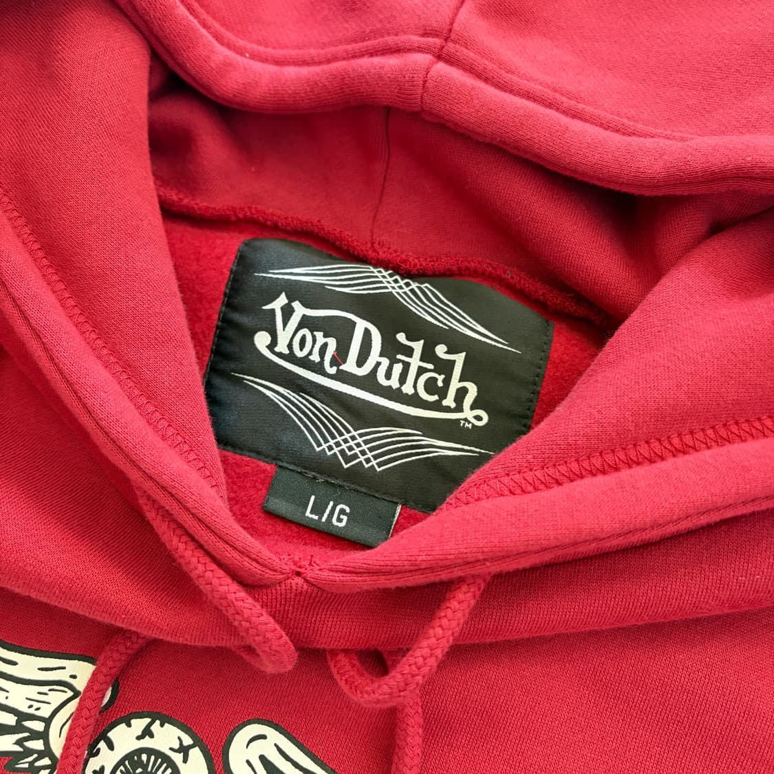 본더치 시그니처 빅로고 빈티지 후드티 L 상품이미지5