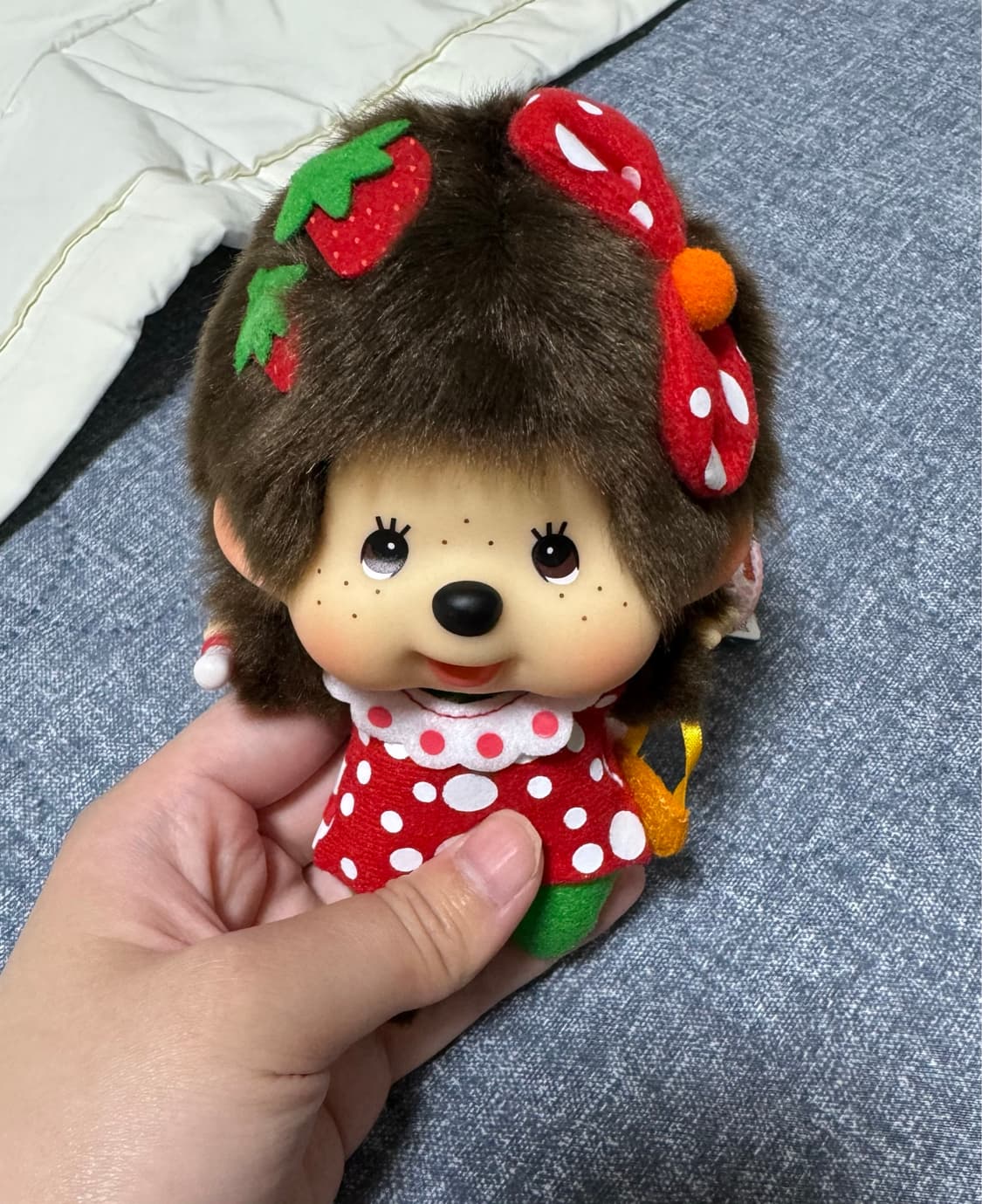몬치치 왕대두 딸기 인형 키링 판매중 택 O 상품이미지1