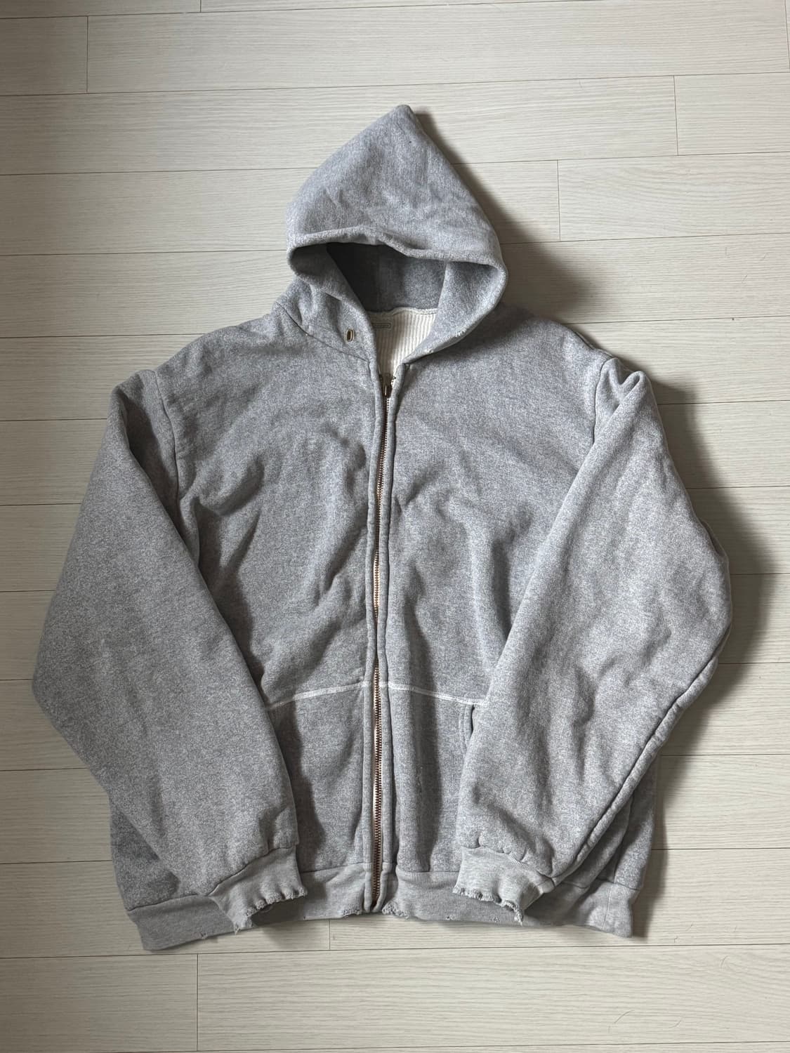 (3)24fw 아프레쎄 빈티지 후드집업 그레이 상품이미지1