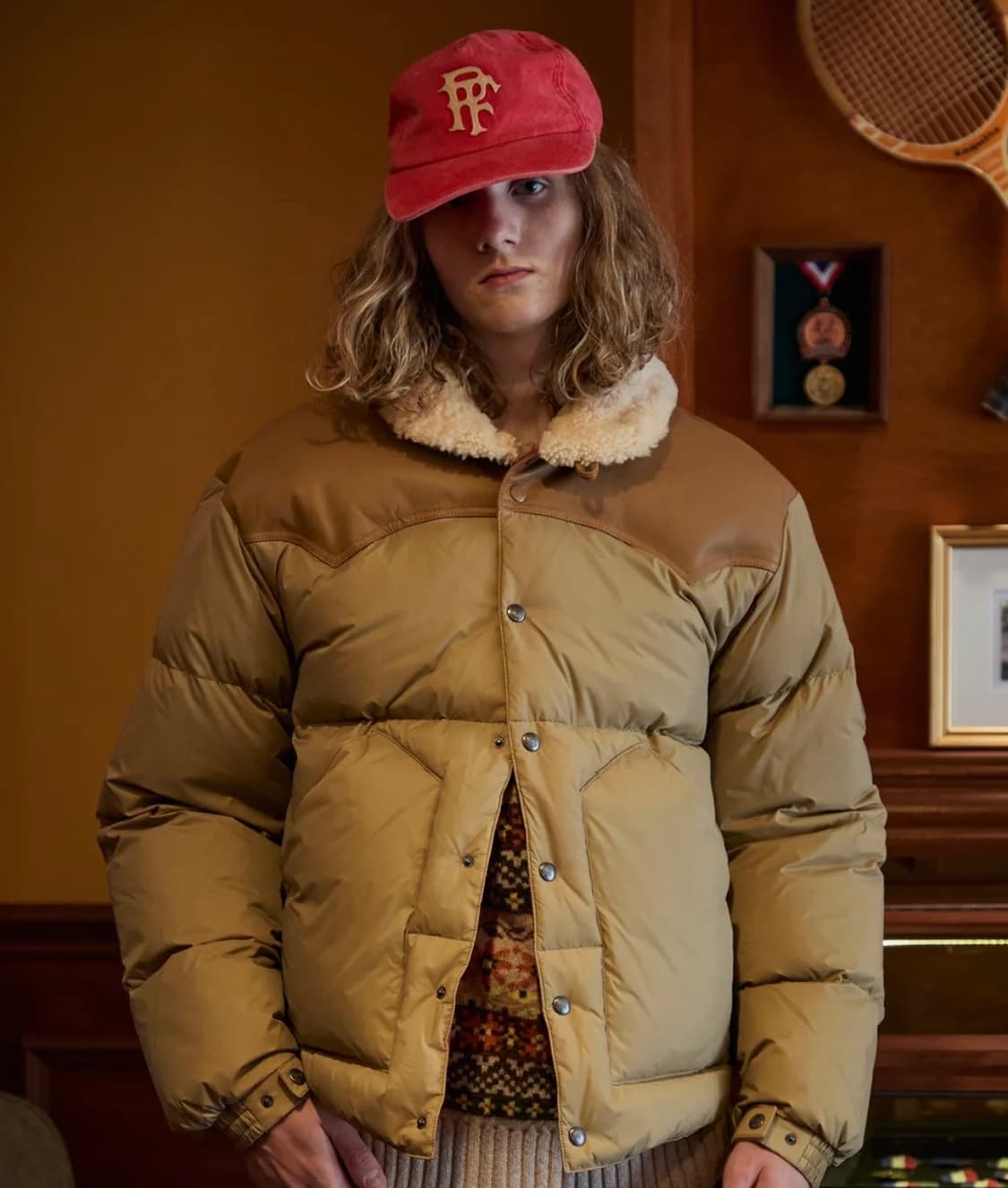 L) 펜필드 팬필드 Penfield 락울 다운 점퍼 패딩 베이지 상품이미지1