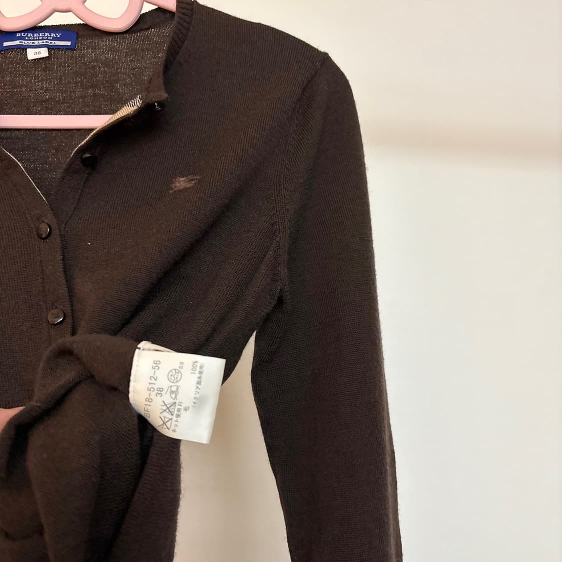 버버리 블루라벨 브라운 가디건 상품이미지5