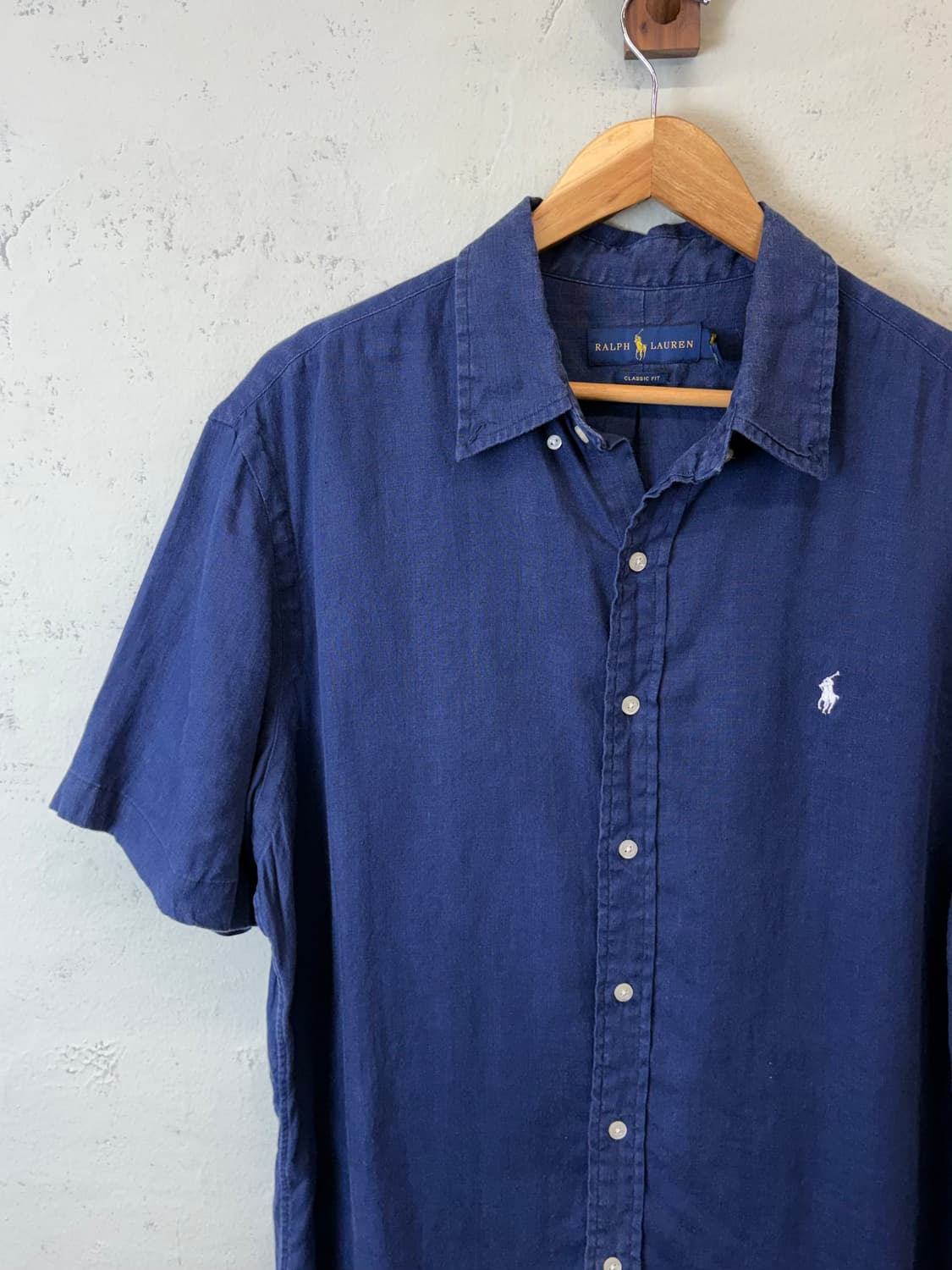 폴로랄프로렌 네이비 린넨 반팔셔츠 상품이미지5
