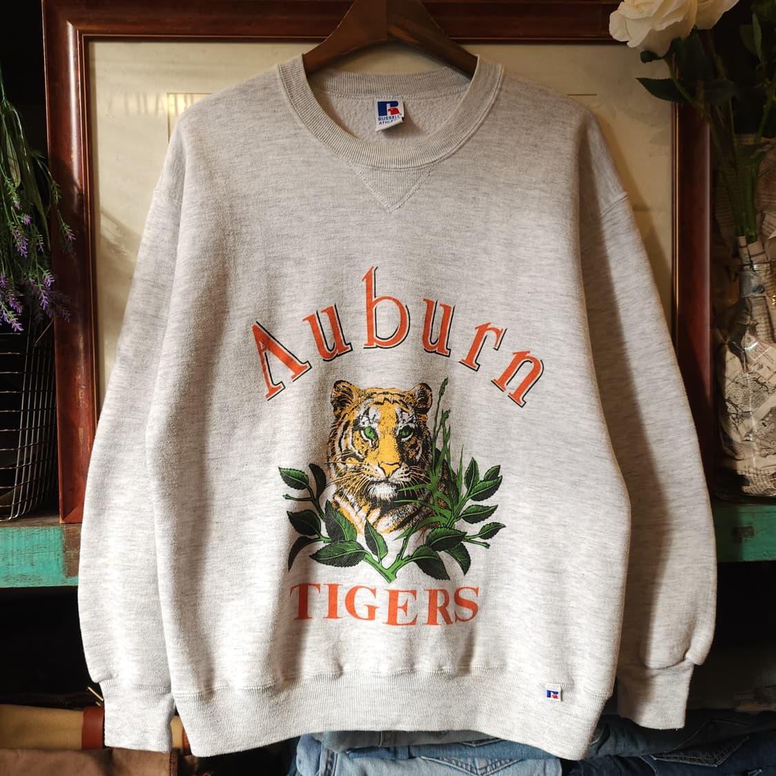 90s 러셀 맨투맨 스웻셔츠 오번 유니버시티 빈티지 프린팅 L 상품이미지2