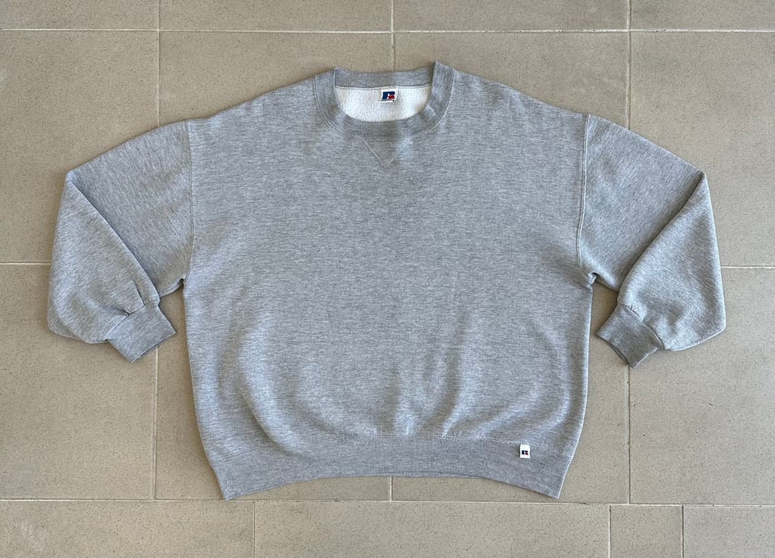 90s 빈티지 러셀 스웻셔츠 그레이 XXL USA 상품이미지1