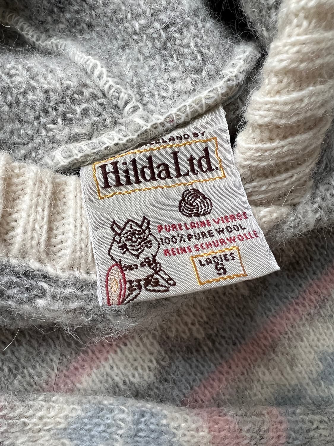 Hilda Ltd 힐다 아이슬란드 울100 후드 니트 스웨터 상품이미지3