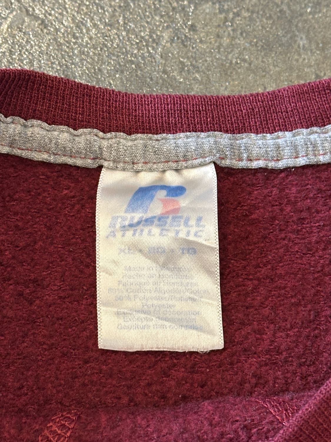 90s Russell Athletic 맨투맨 버건디  XL 상품이미지4