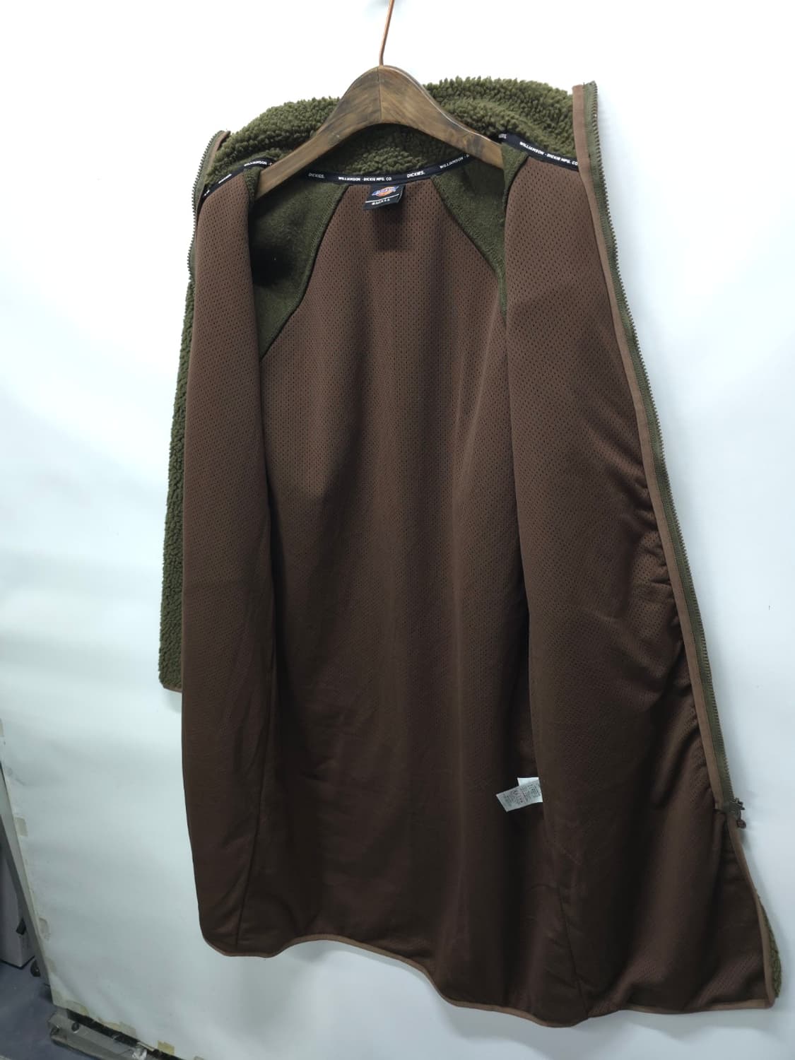 Dickies(디키즈) 롱 후리스 자켓 S 올리브 상품이미지9