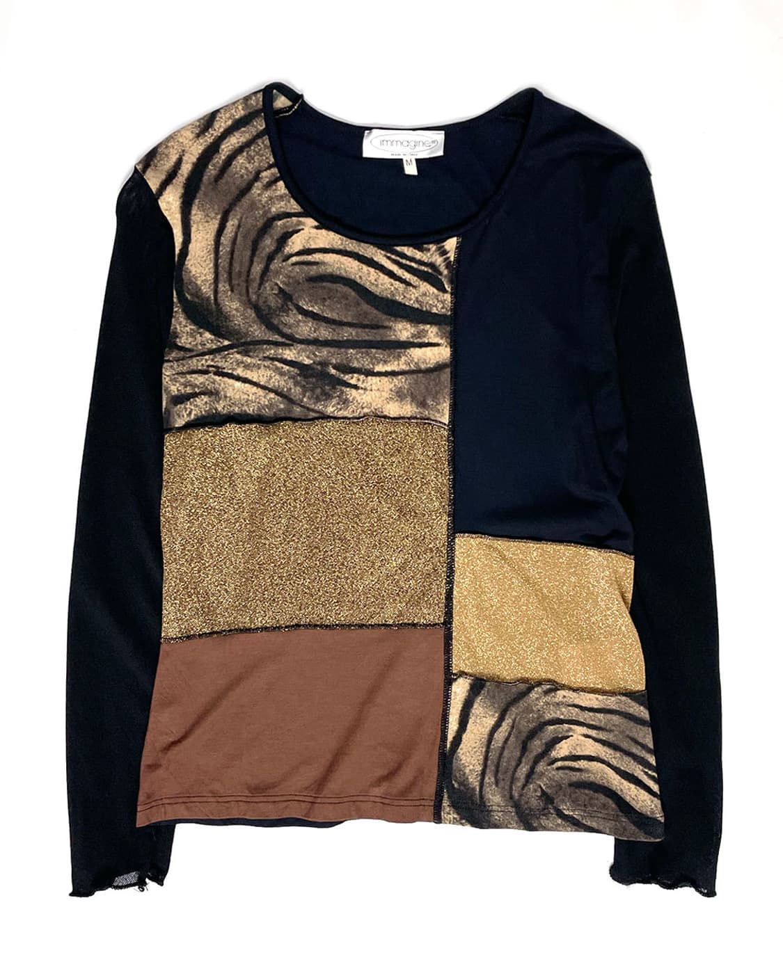 immagne 패치워크 롱 스리브리스  상품이미지1