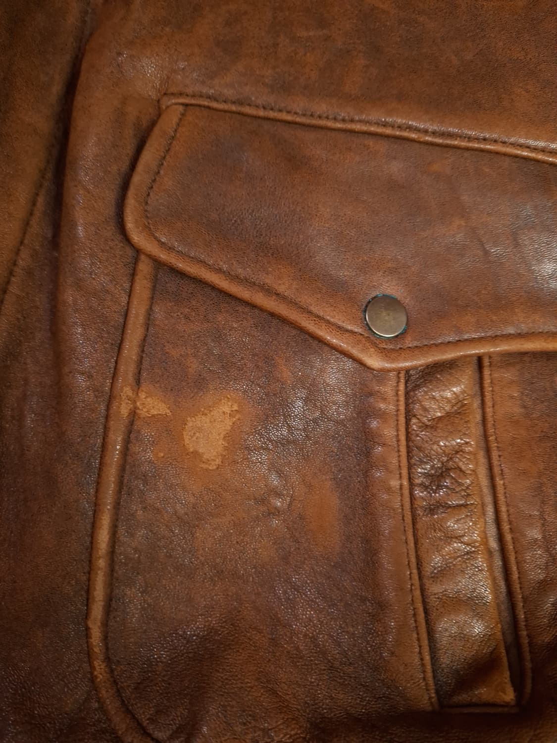 80's 일본판 밀리터리 리얼레더 항공자켓 상품이미지7